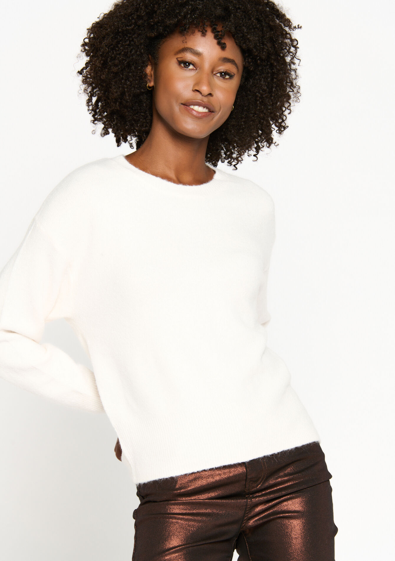 Zachte trui - VANILLA WHITE - 04006191_1013