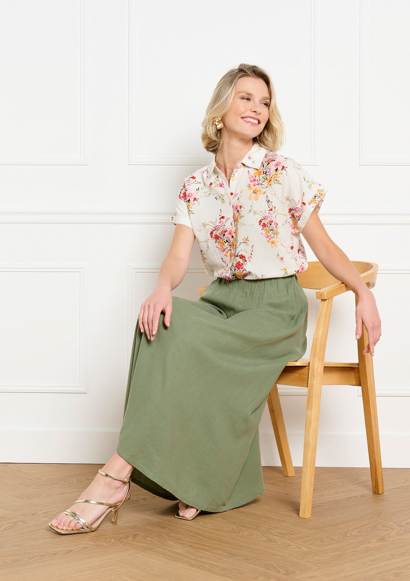 Midi rok met volume, Midi rok met volume, , hi-res