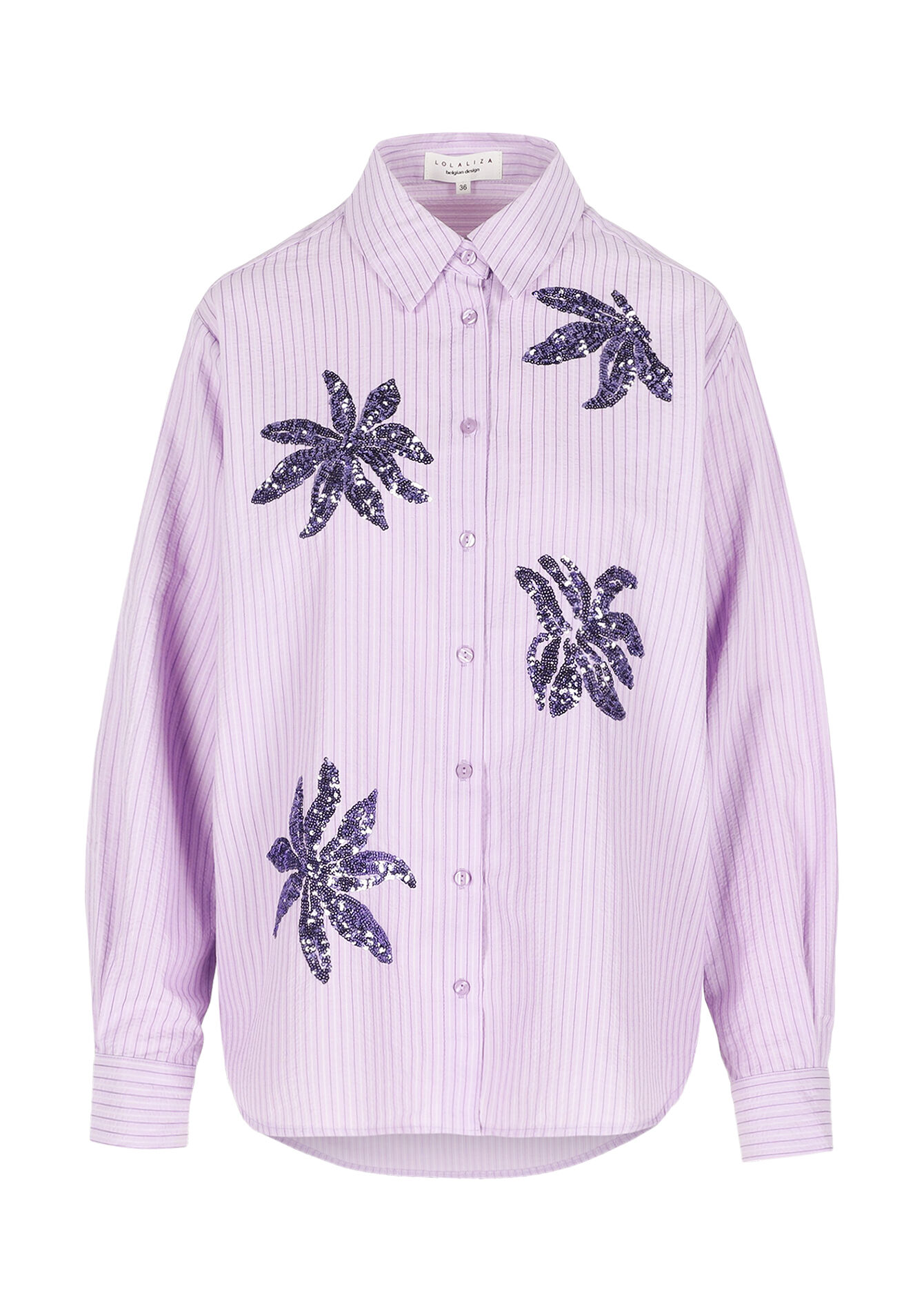 Chemise à sequins - PASTEL LILAC - 05703036_1493