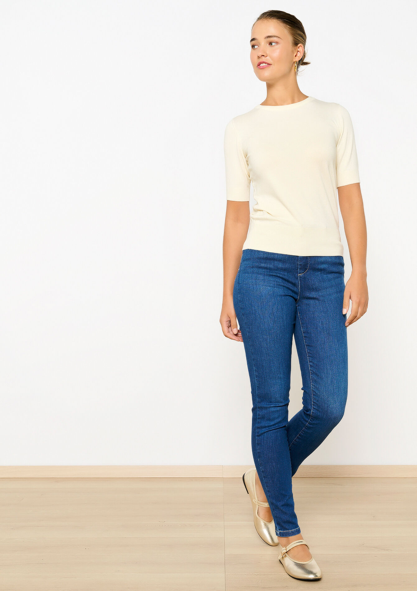 Short-sleeved pullover, Short-sleeved pullover - VANILLA WHITE - 04006459_1013