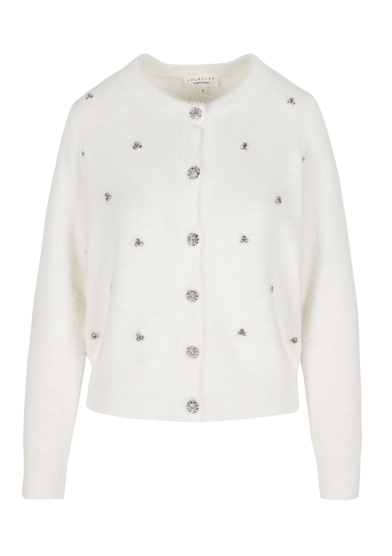 Zachte gebreide vest met accenten, Zachte gebreide vest met accenten - VANILLA WHITE - 04101314_1013