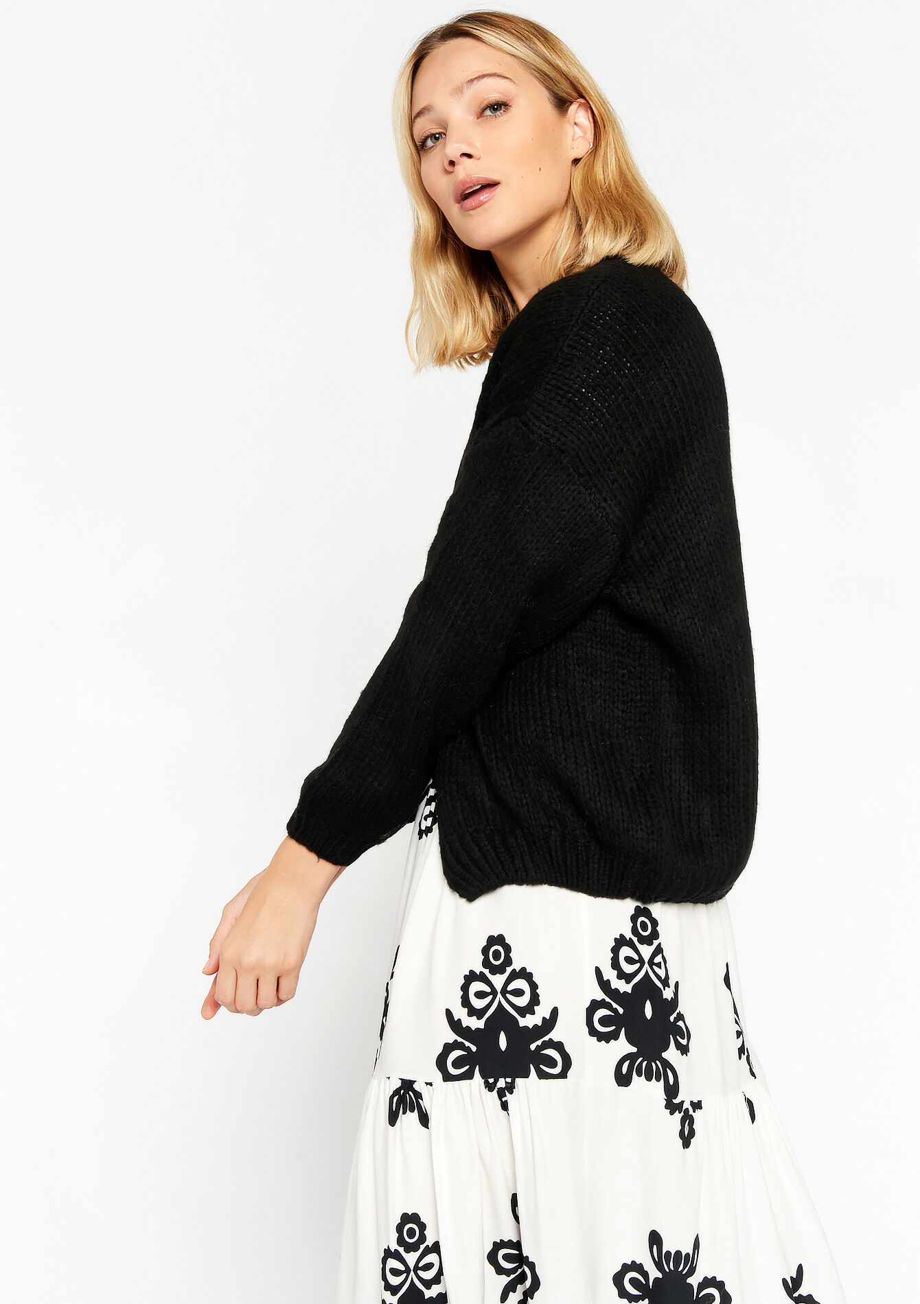 Open cardigan, Open cardigan - BLACK - 04101077_1119