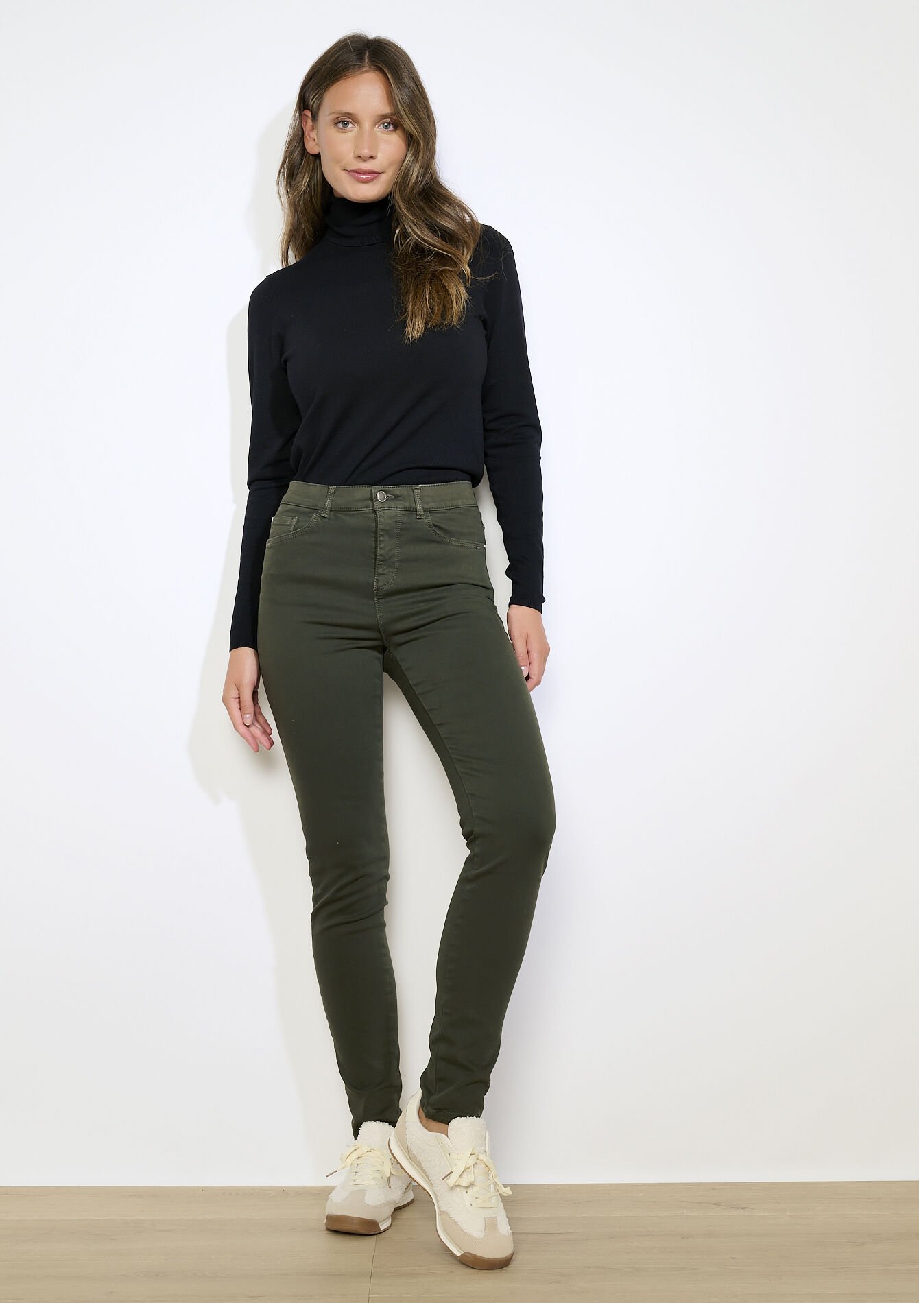 Pantalon slimfit multi-tailles, Pantalon slimfit multi-tailles - KHAKI DARKY - 06004629_4208