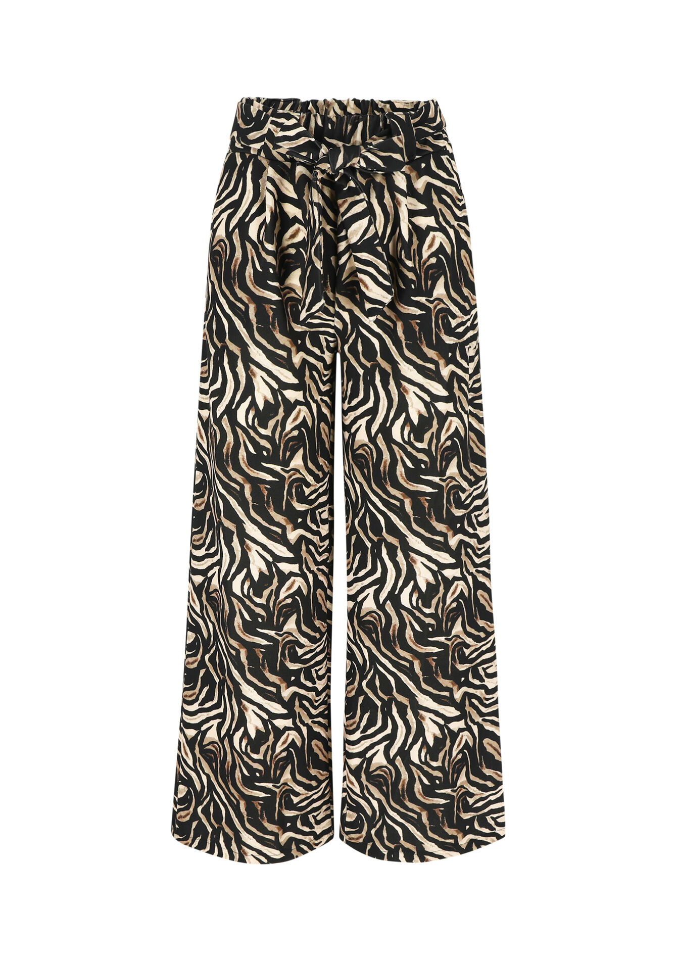 Pantalon ample à imprimé zébré - BLACK - 06600909_1119