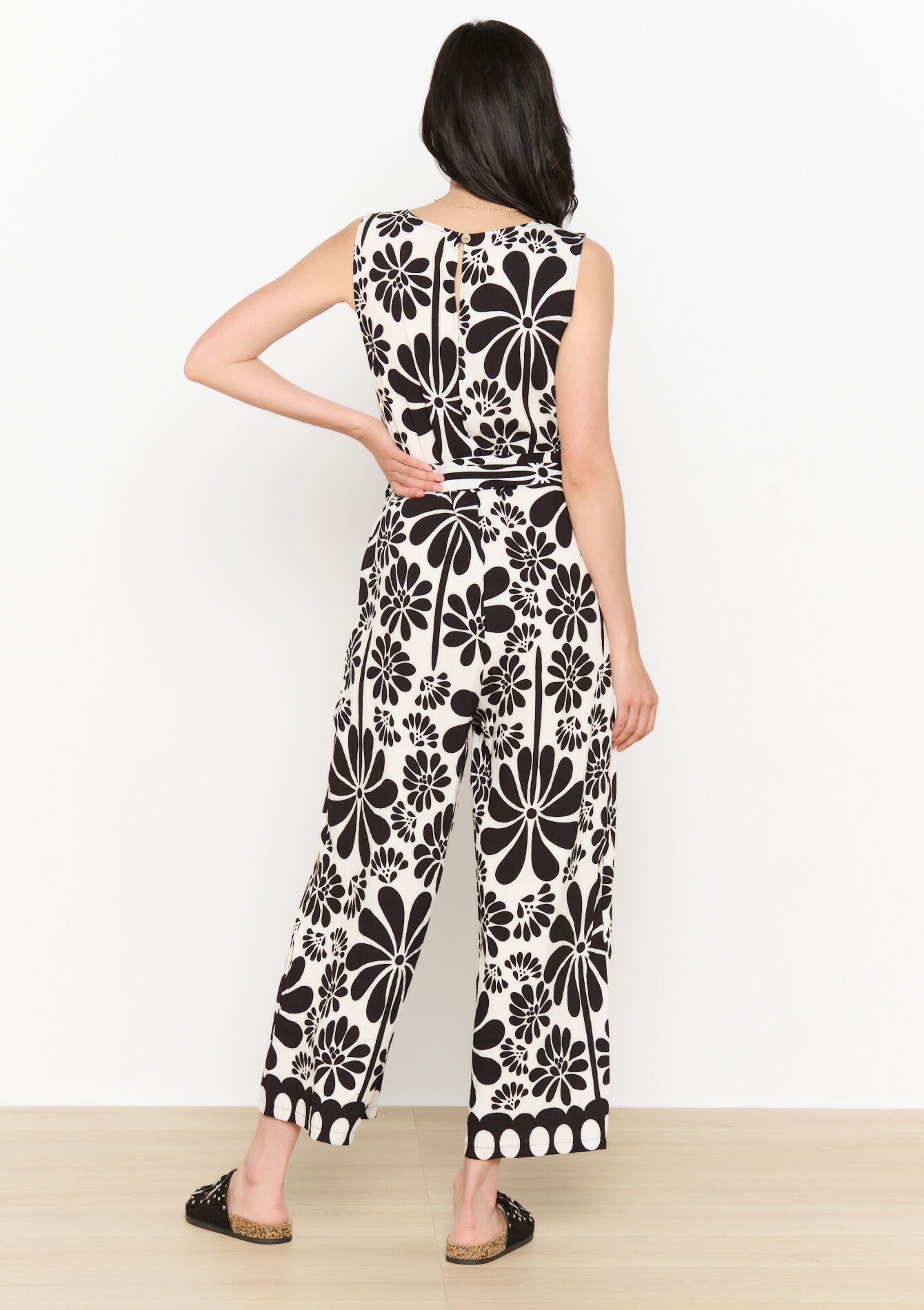 Printed jumpsuit, Printed jumpsuit - BLACK - 06004632_1119