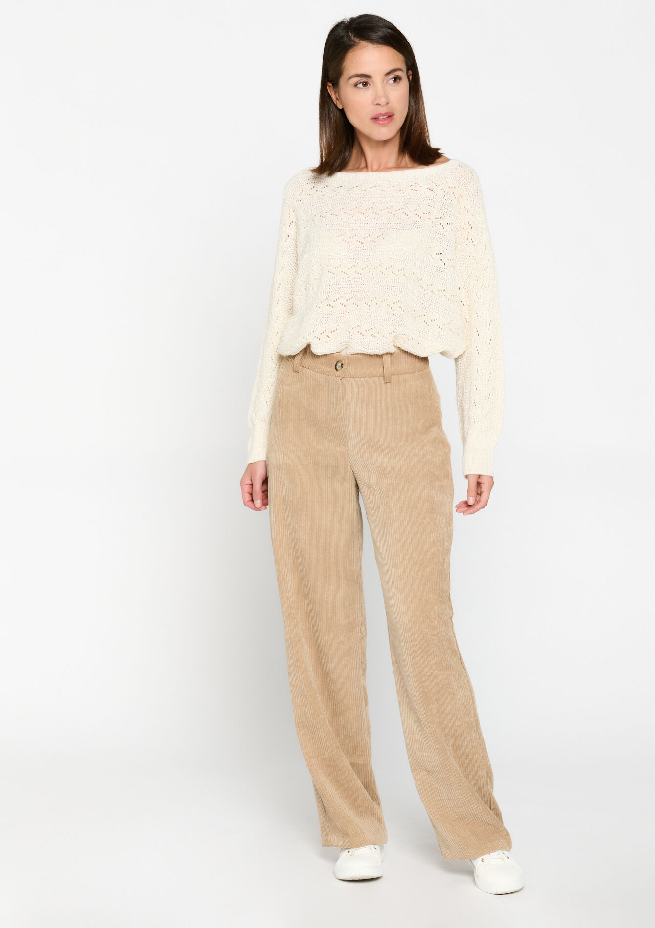 Pantalon en velours côtelé , Pantalon en velours côtelé - LT BEIGE - 06100557_2527