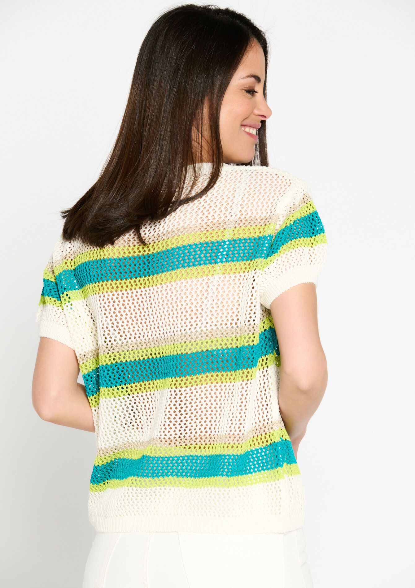 Knitted T-shirt, Knitted T-shirt - TURQUOISE - 02301405