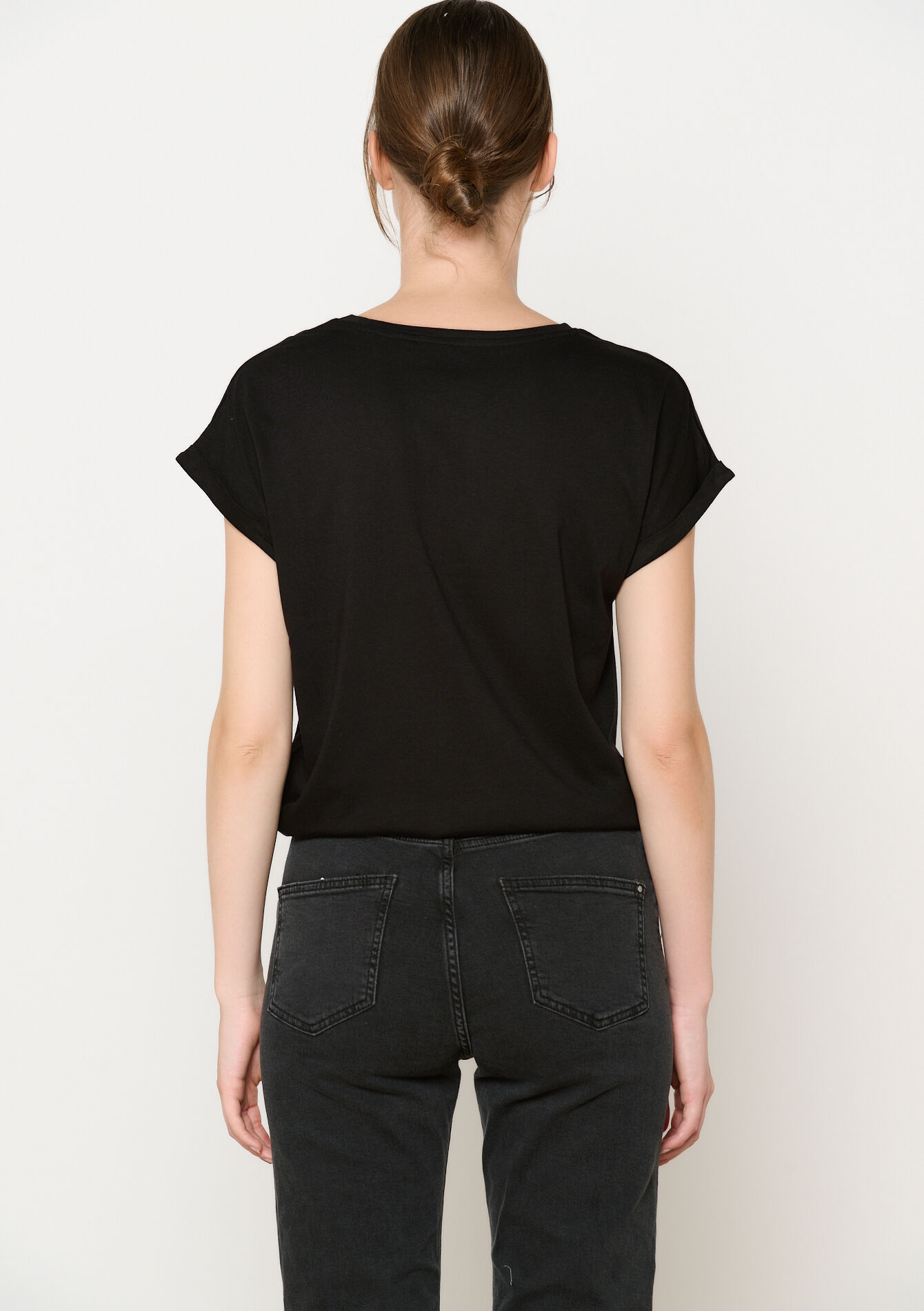 T-shirt met korte mouwen, T-shirt met korte mouwen - BLACK - 02301582_1119