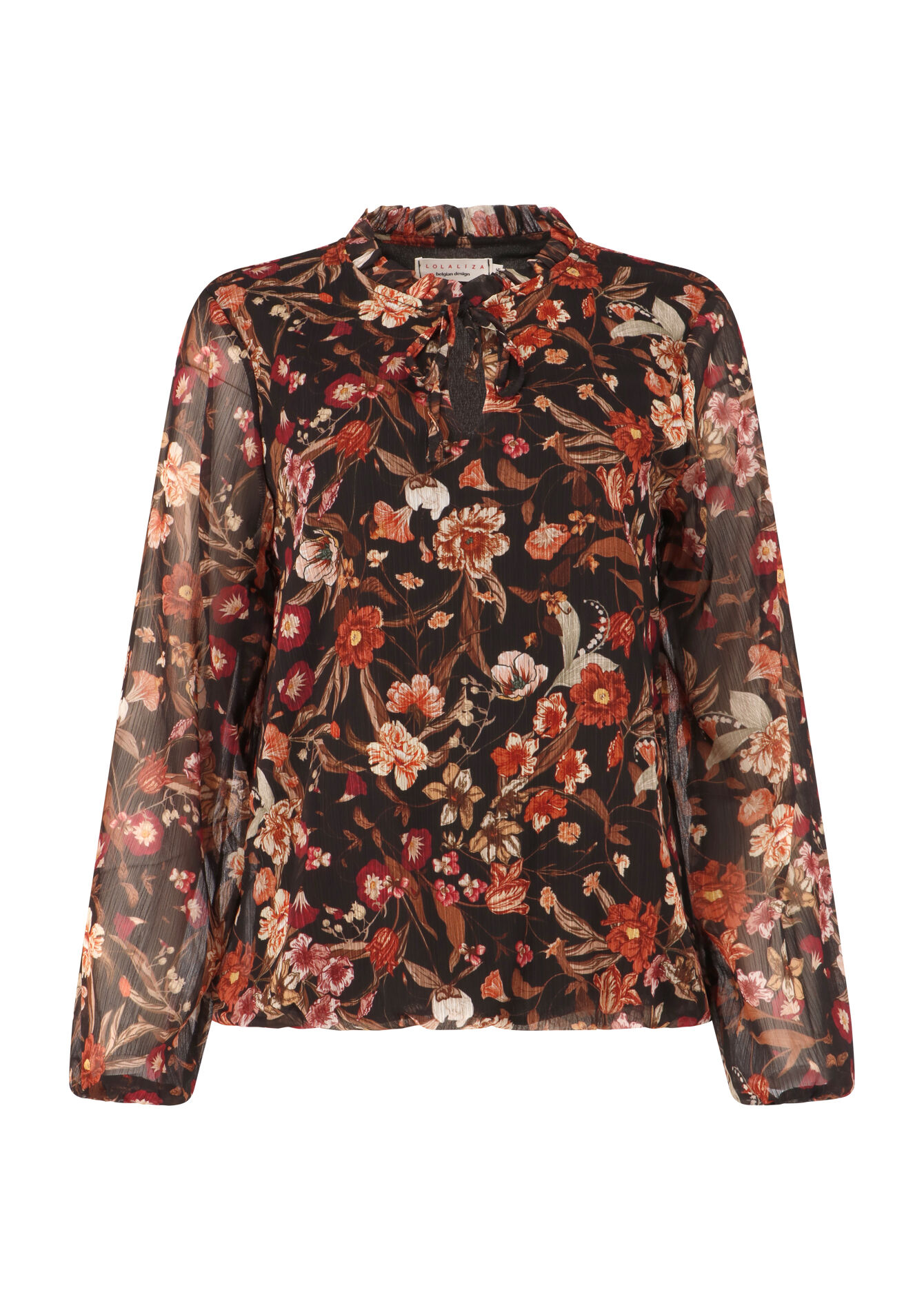 Blouse à imprimé fleuri, Blouse à imprimé fleuri - TERRACOTTA - 05702277_5303