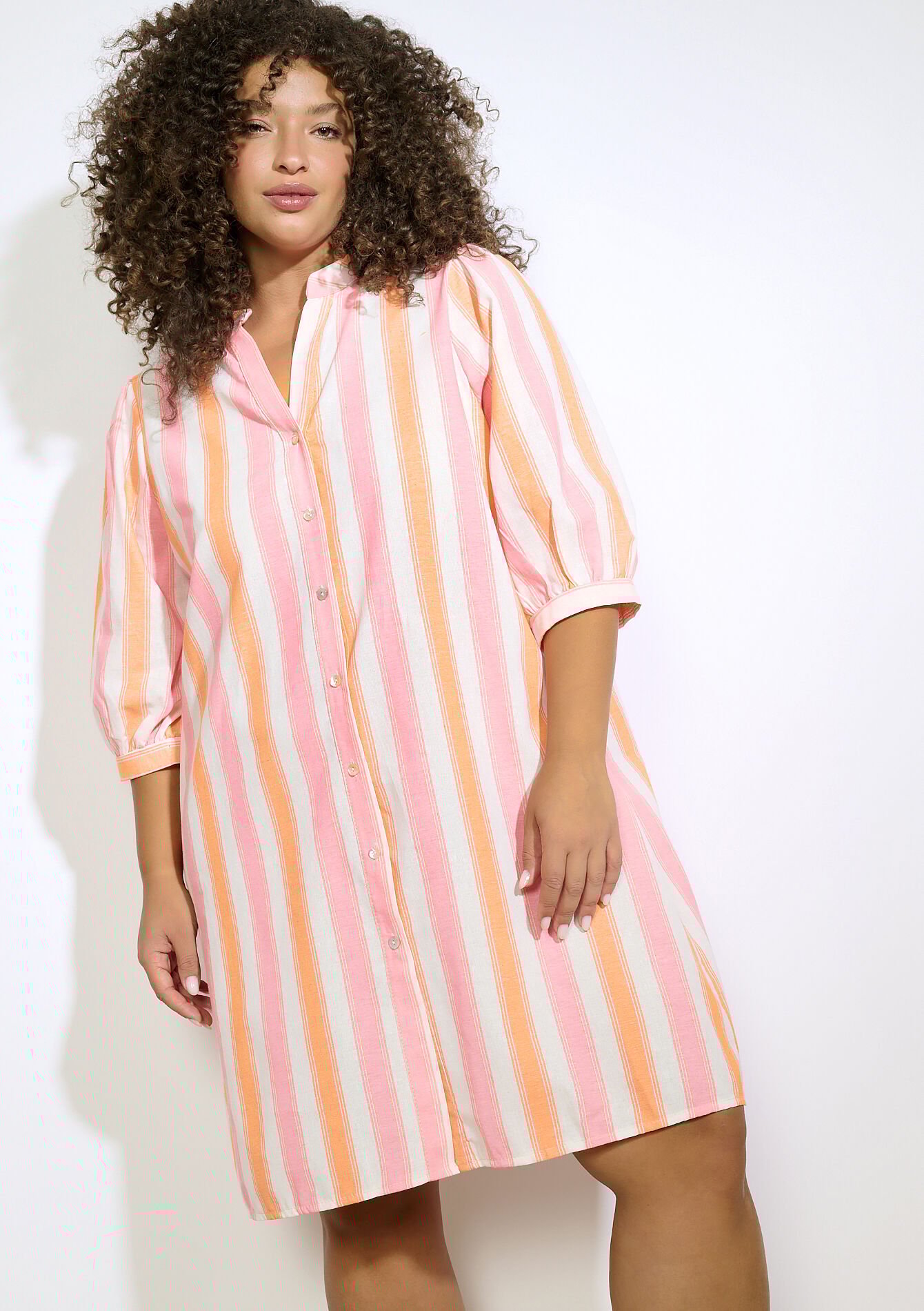 Losvallende hemdjurk, , back