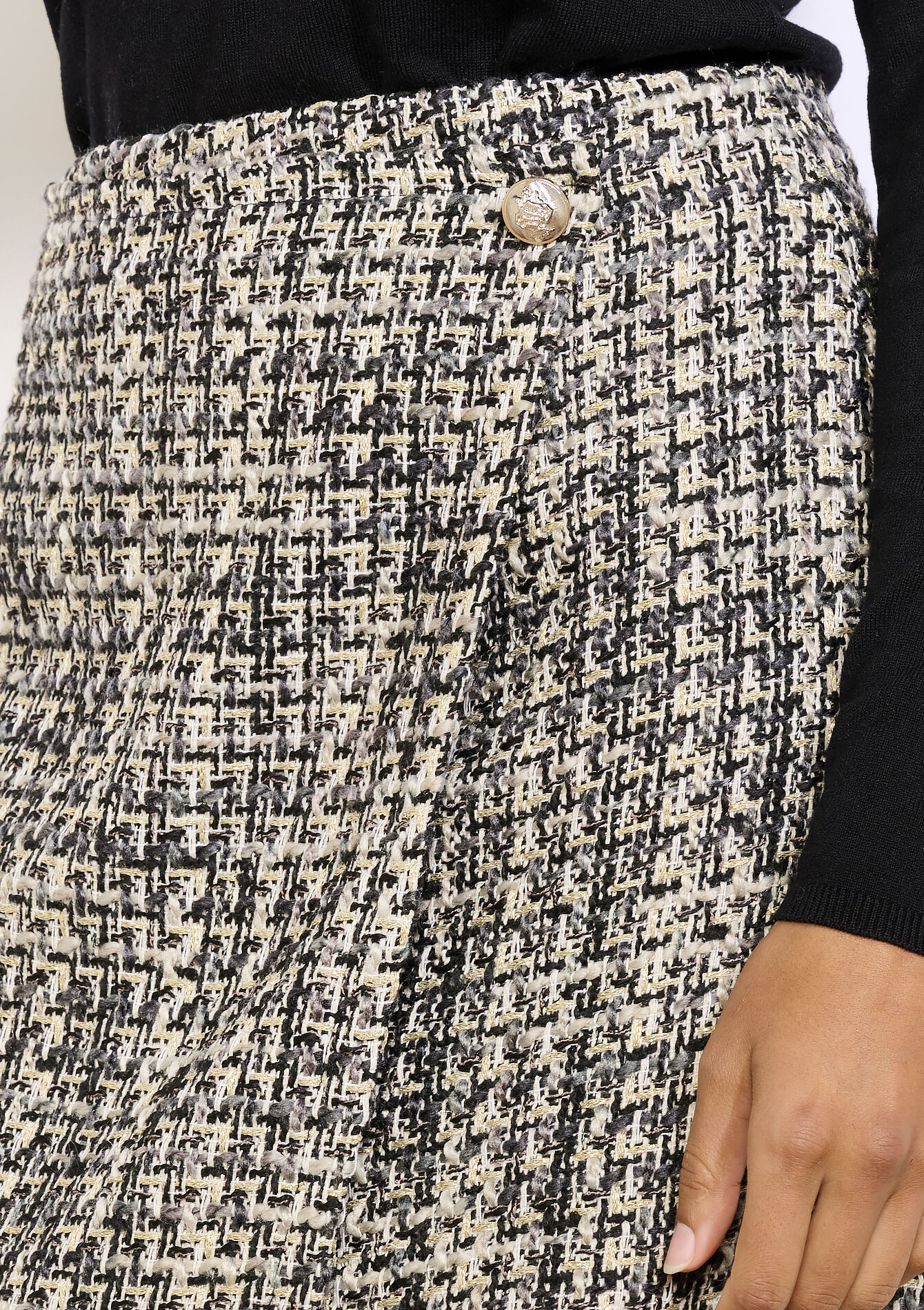 Tweed minirok, Tweed minirok - MED GREY - 07101440_2573