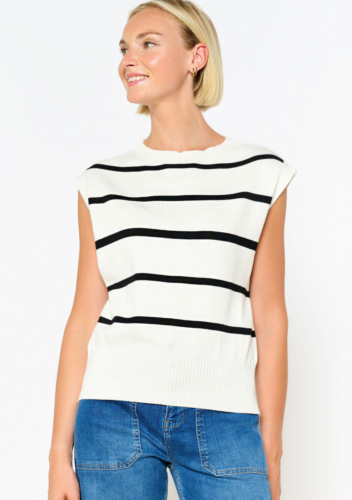 Gestreepte debardeur, Gestreepte debardeur - OFFWHITE - 04006670_1001