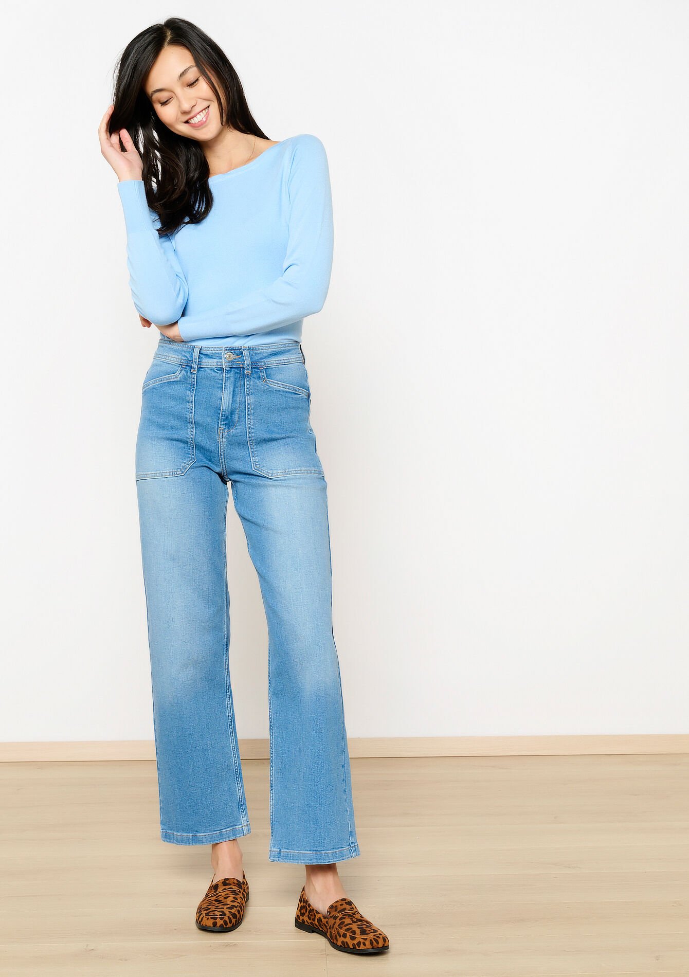 Basic trui met boothals, Basic trui met boothals - BLUE PASTEL - 04006652_3003