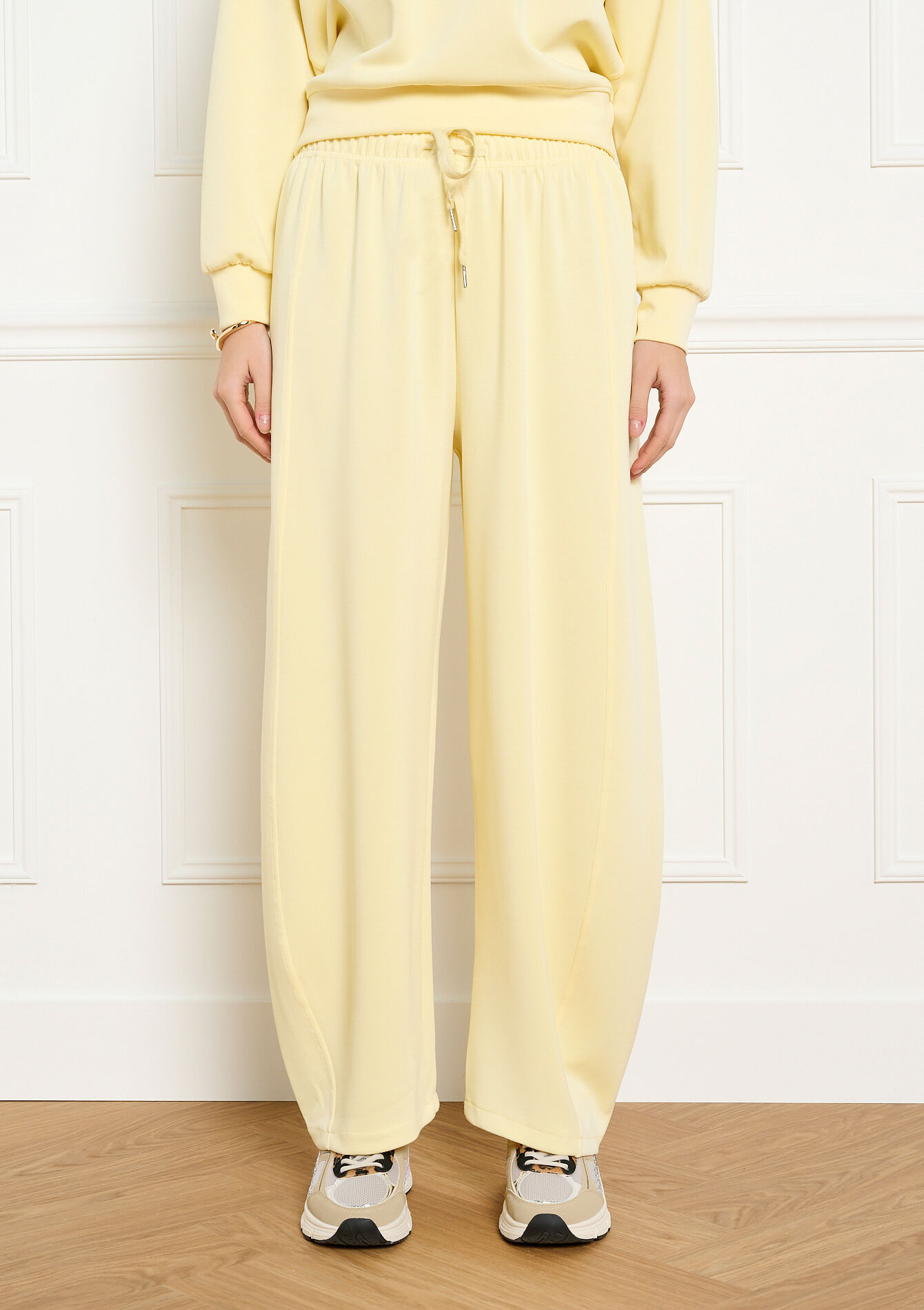 Relaxte joggingbroek - YELLOW PASTEL - 15100433_5004