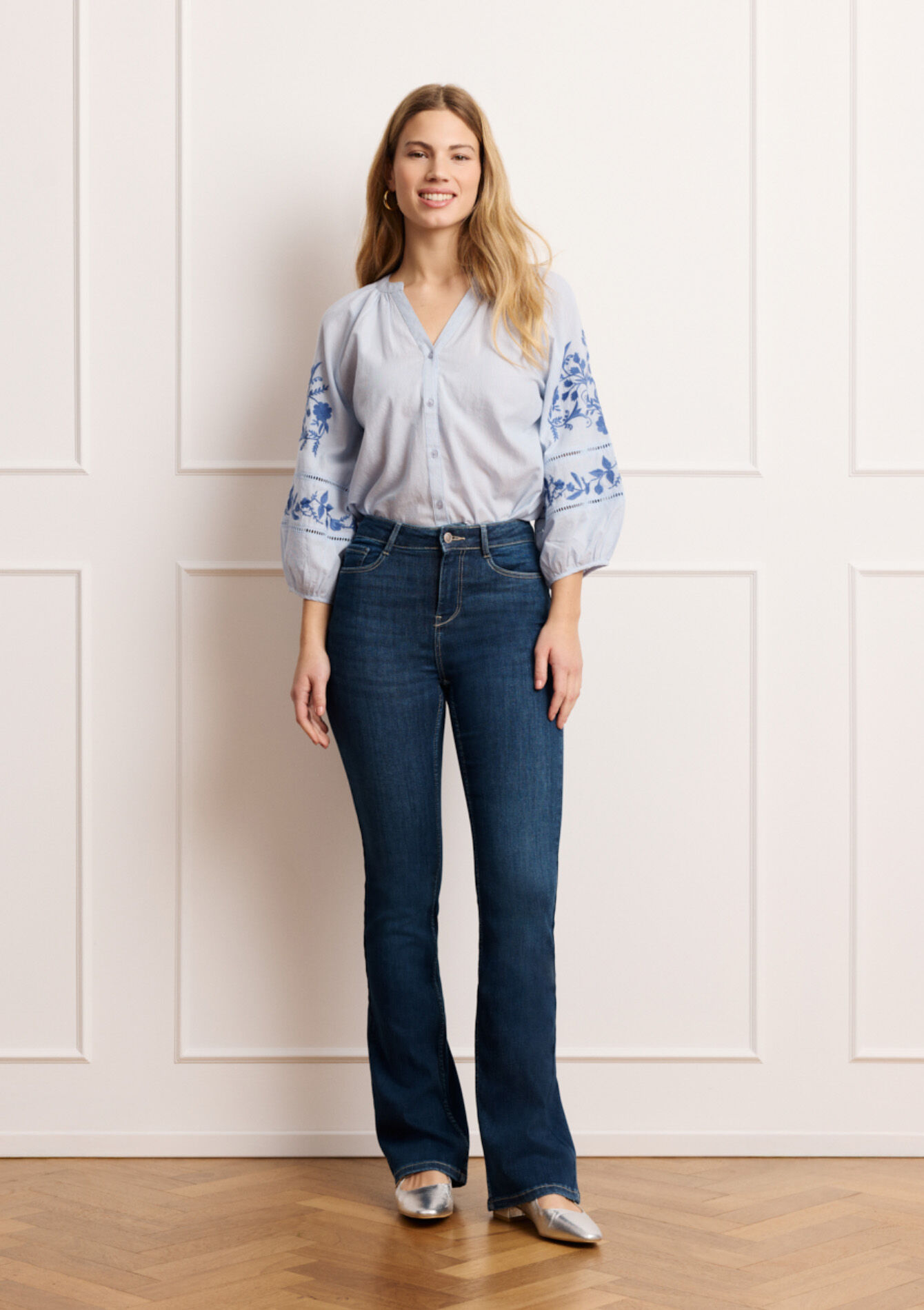 Jean bootcut taille haute, Jean bootcut taille haute, , back