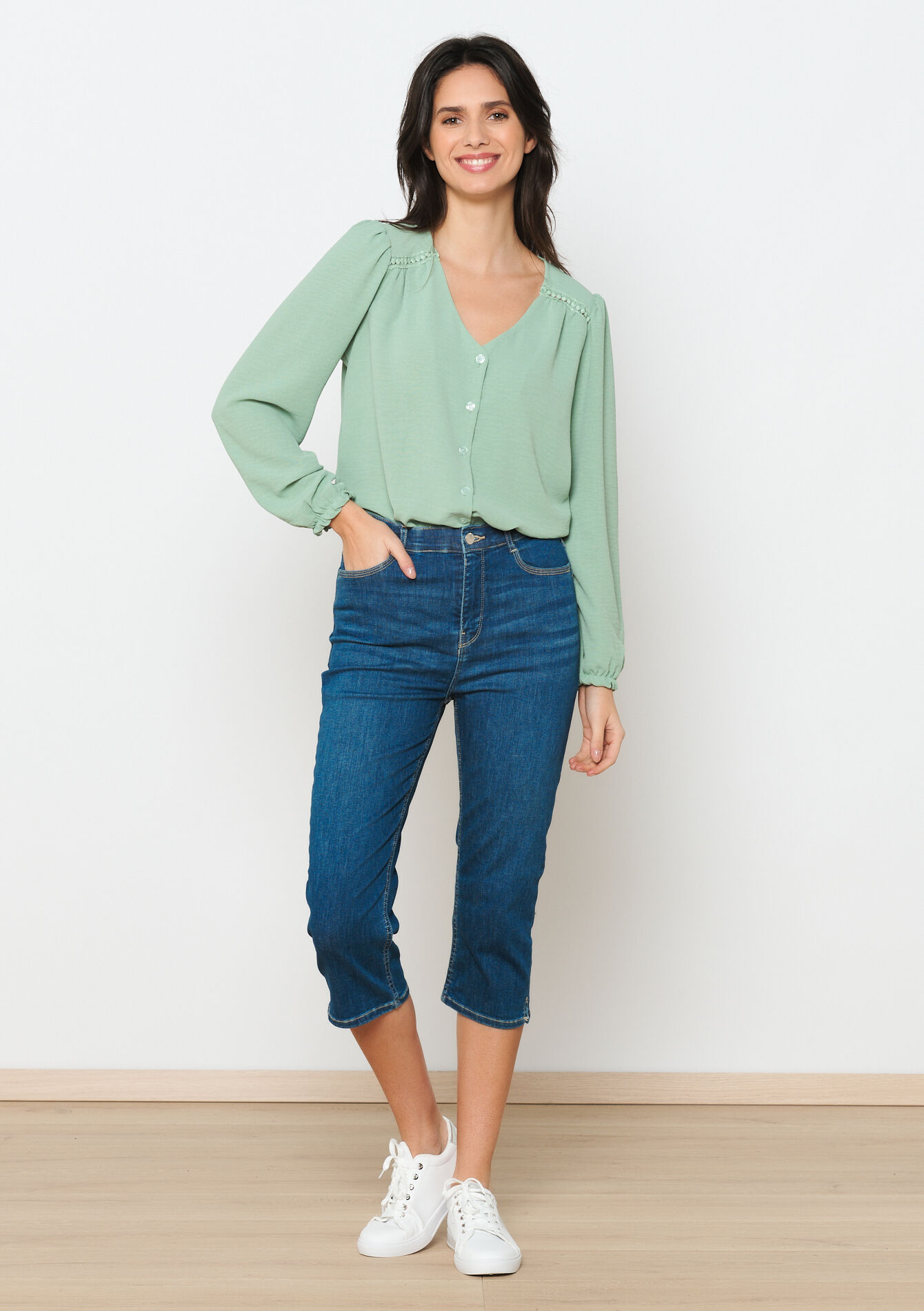 Jean slim multitaille, Jean slim multitaille - MEDIUM BLUE - 22000503_0500