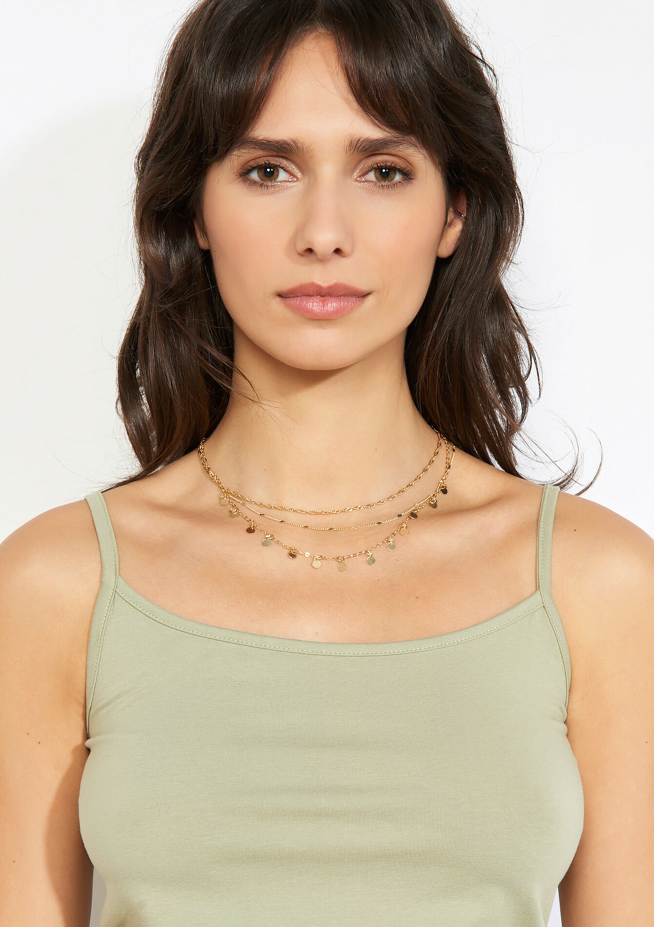 Top met fijne bandjes - KHAKI FADED - 02200524_4326