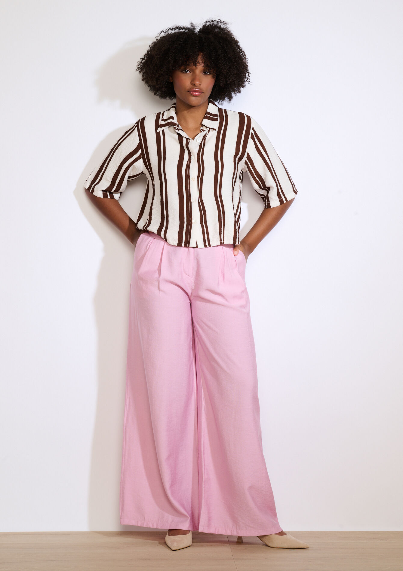 Pantalon fluide moderne - LIGHT PINK - 06100739_1303