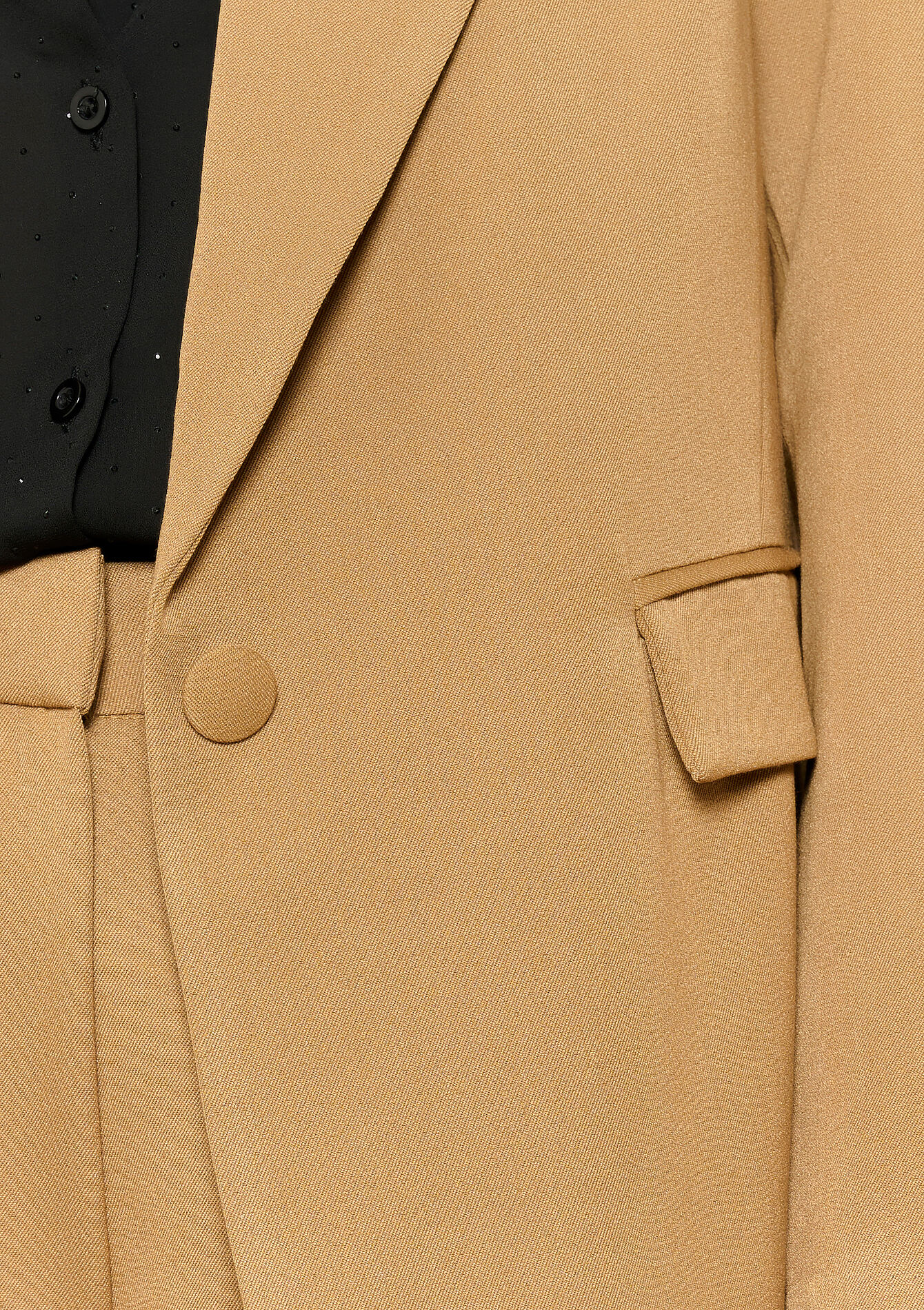 Blazer met gestoffeerde knoop - LIGHT CAMEL - 09100975_3814