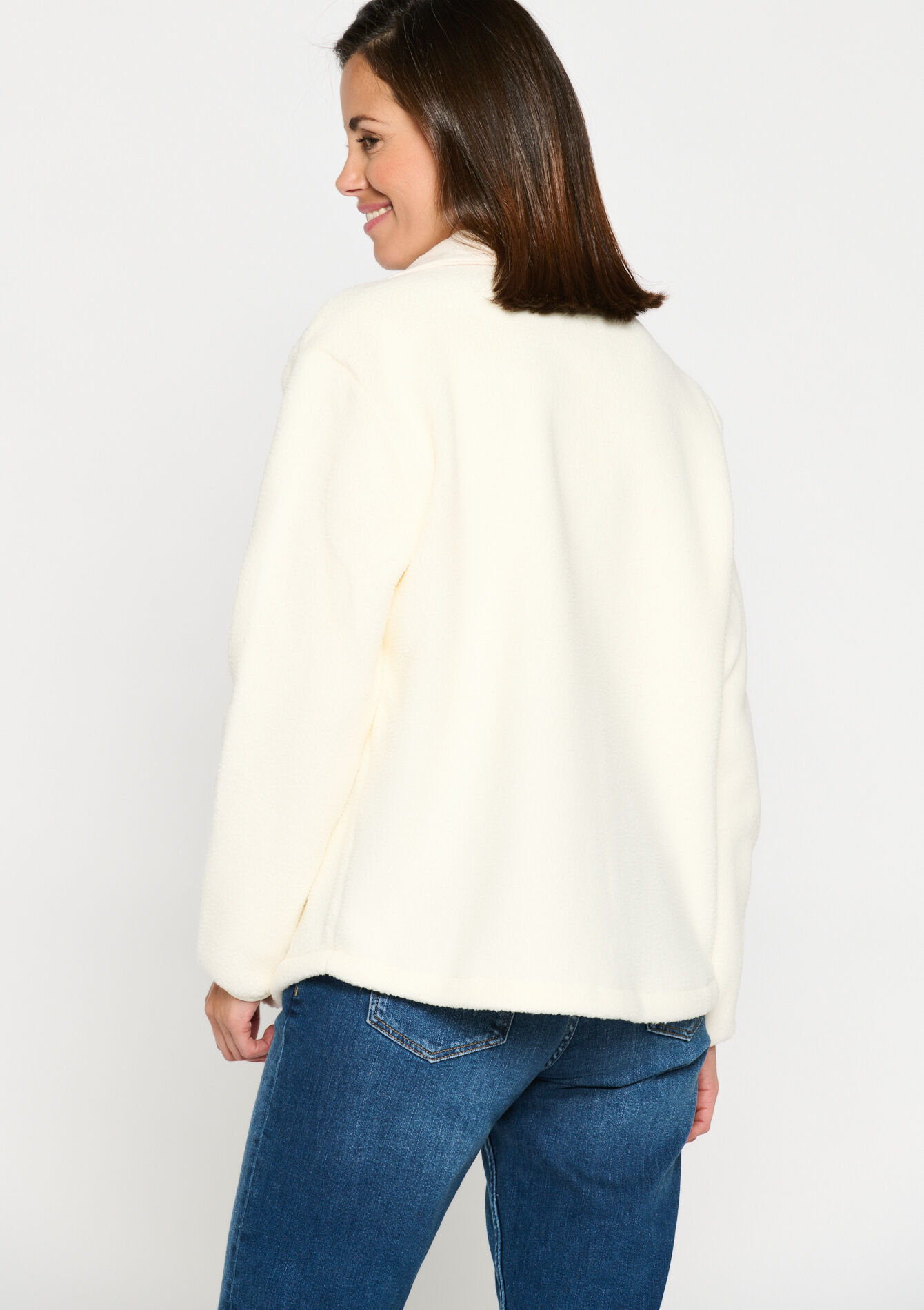 Thick shirt in bimatiere - VANILLA WHITE - 15100222_1013