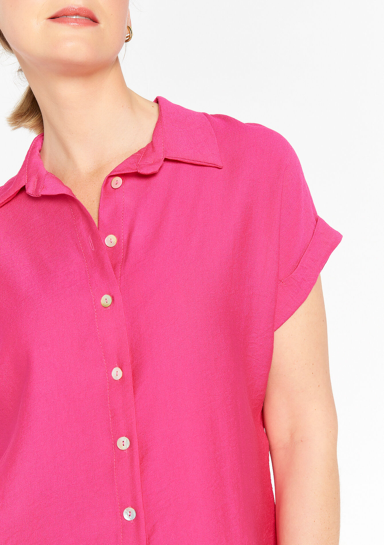 Shirt with short sleeves, Shirt with short sleeves - PINK FUSHIA - 05702244_5722