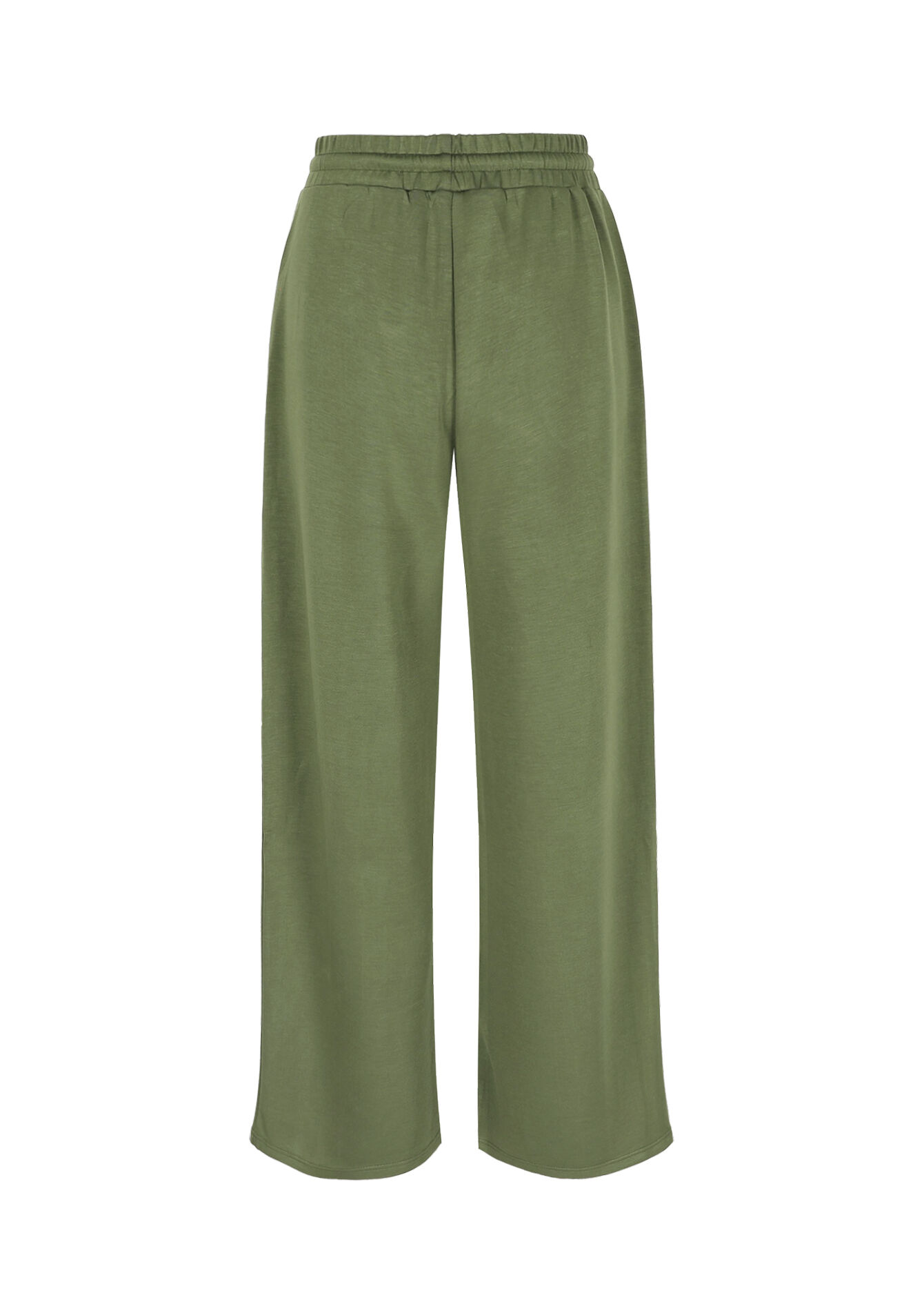 Wijde joggingbroek van modal - KHAKI MED - 15100405_4327