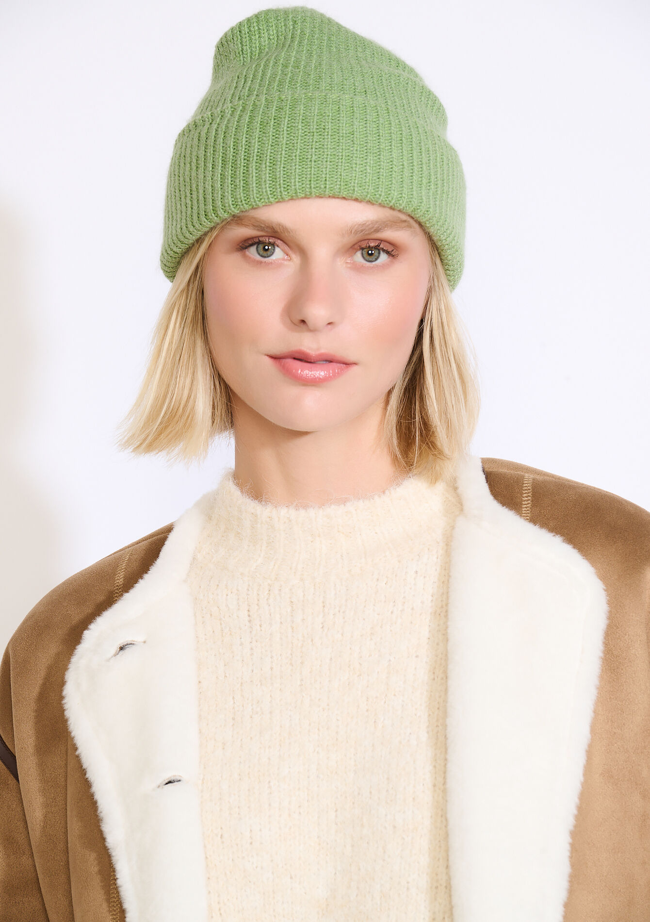 Zachte geribde beanie, , detail_model