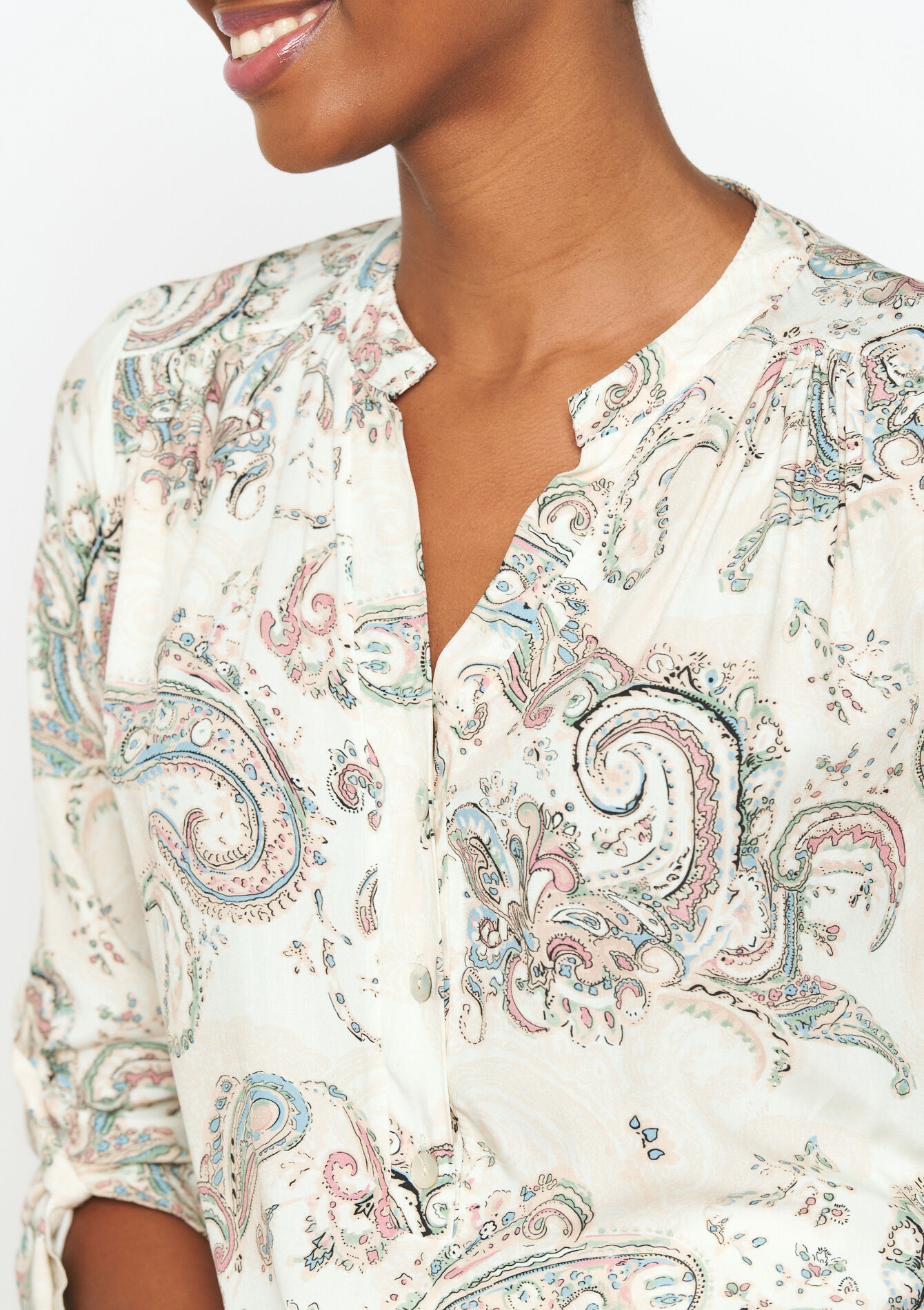 Blouse met paisleyprint, Blouse met paisleyprint - NATURAL WHITE - 05702487_2510