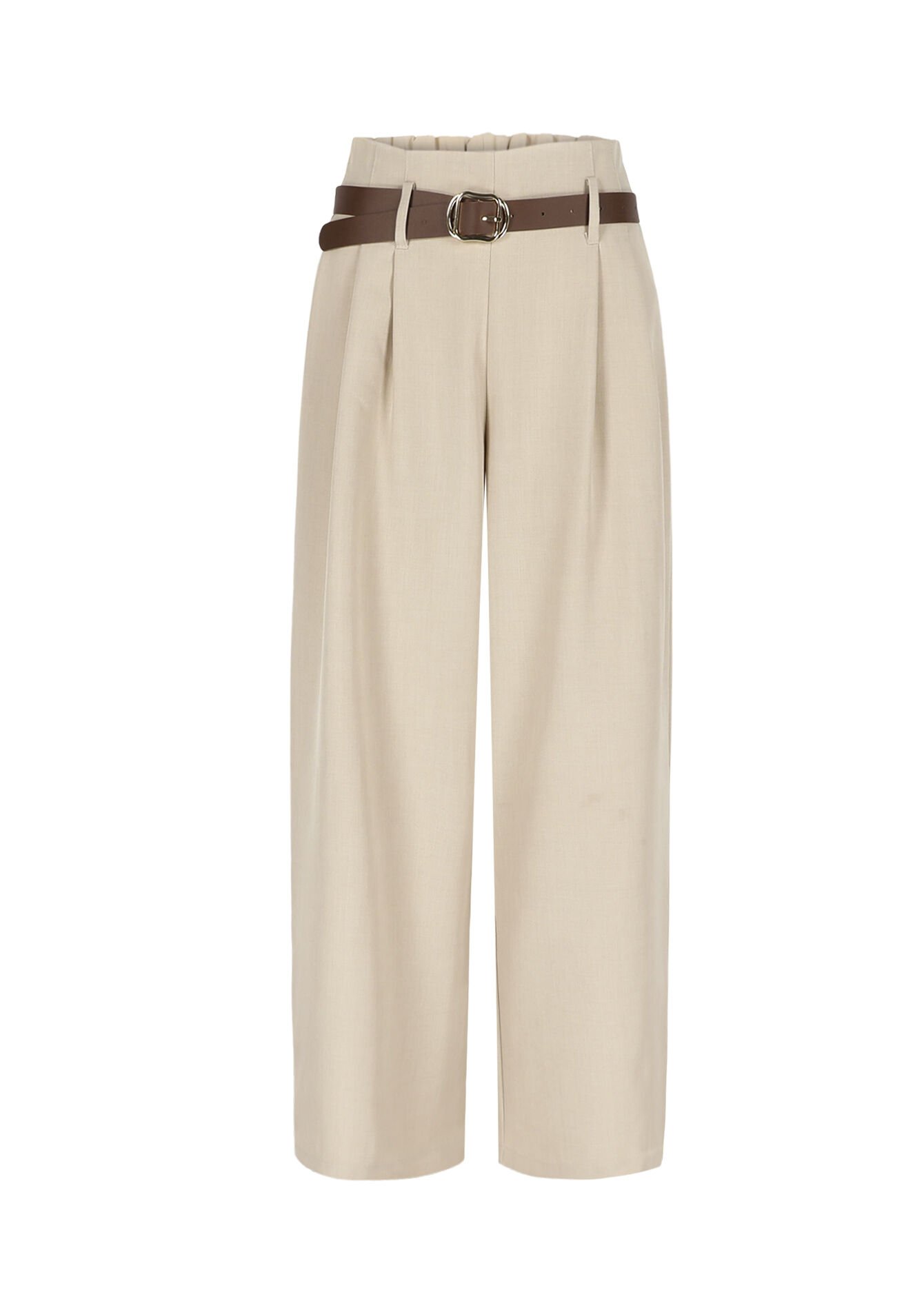 Elegante wijde broek - LT BEIGE - 06601117_2527