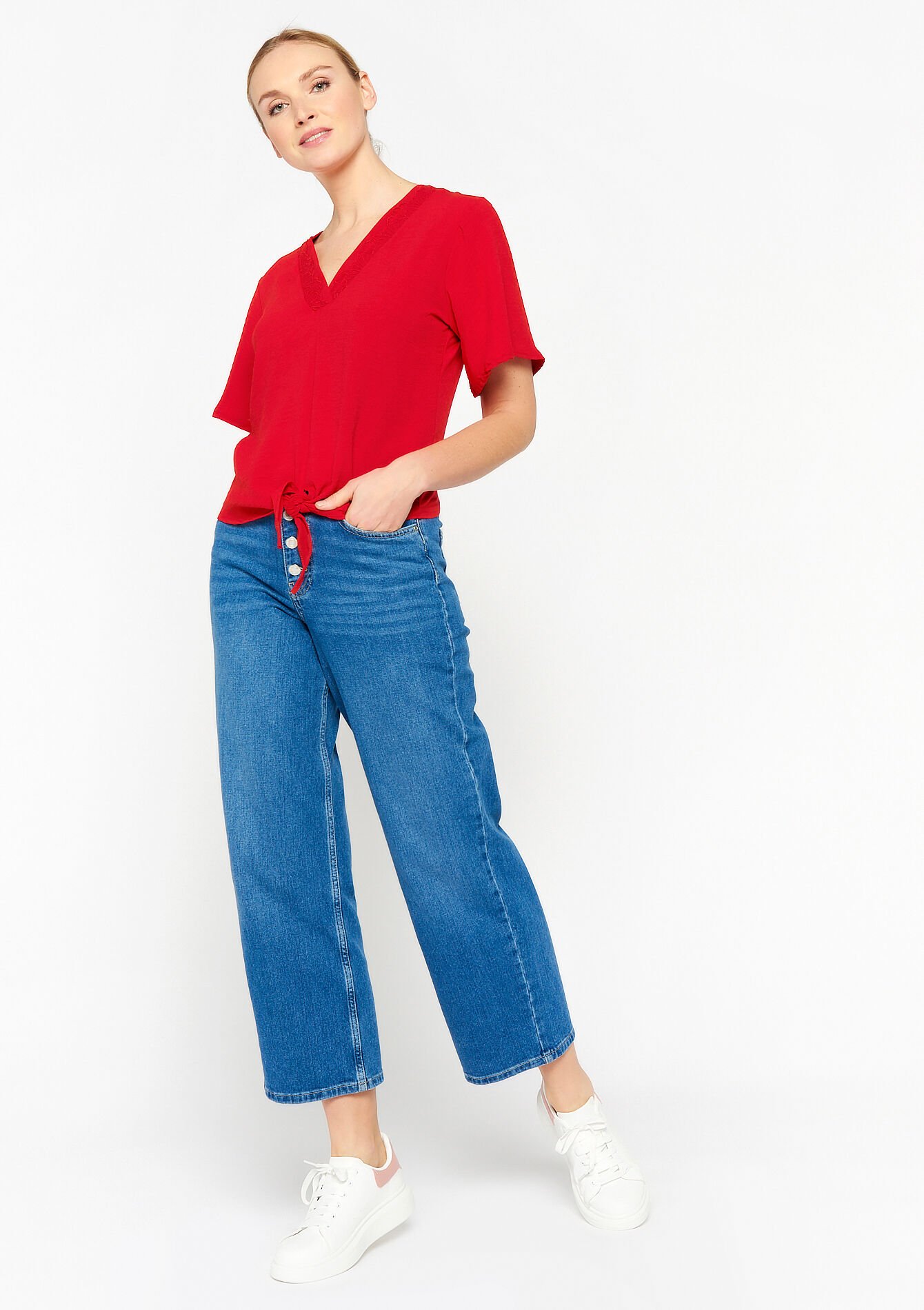 T-shirt à manches papillon - RED LOLLIPOP - 02301354_5301