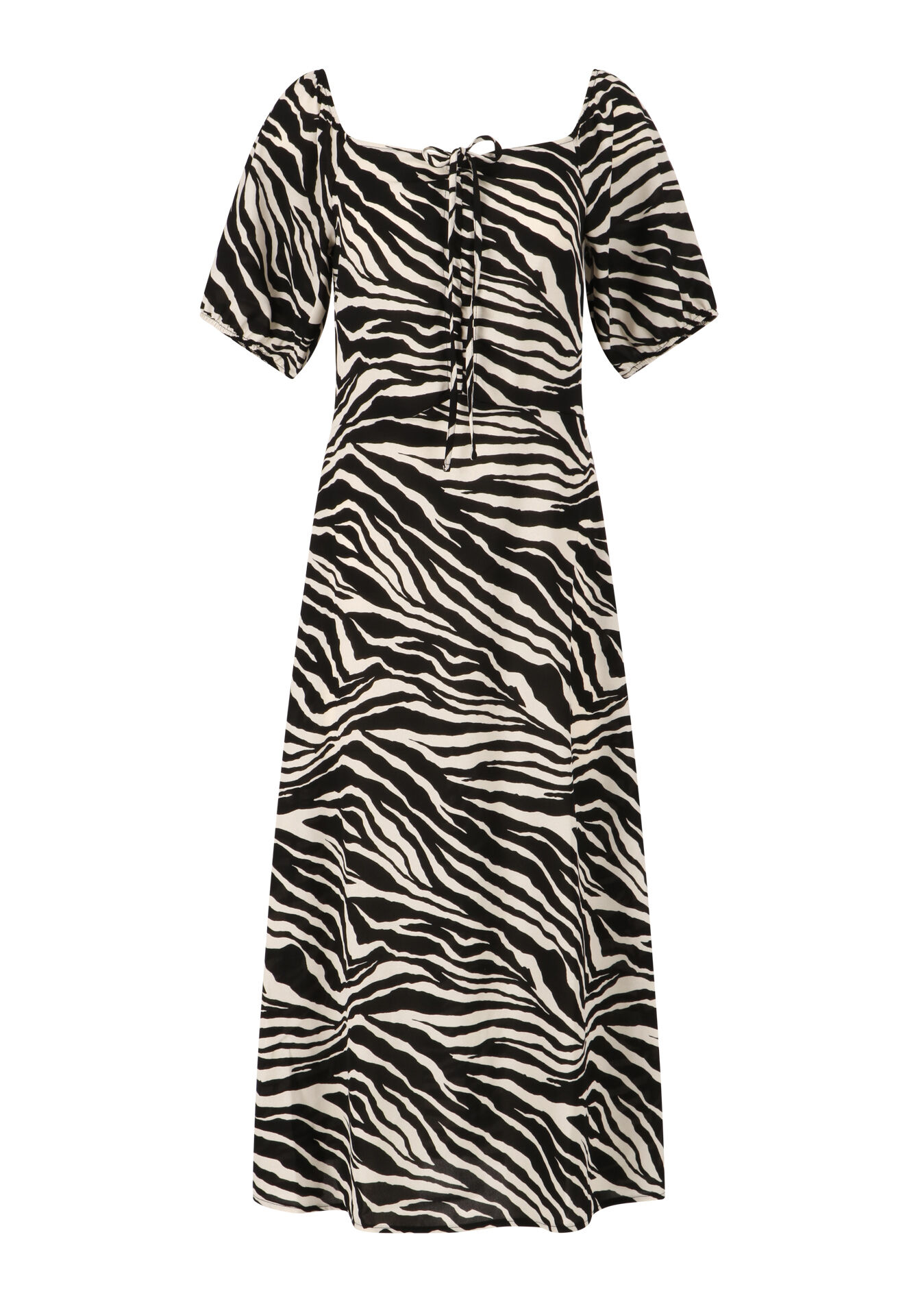 Robe longue à imprimé zébré, Robe longue à imprimé zébré - BLACK - 08602031_1119