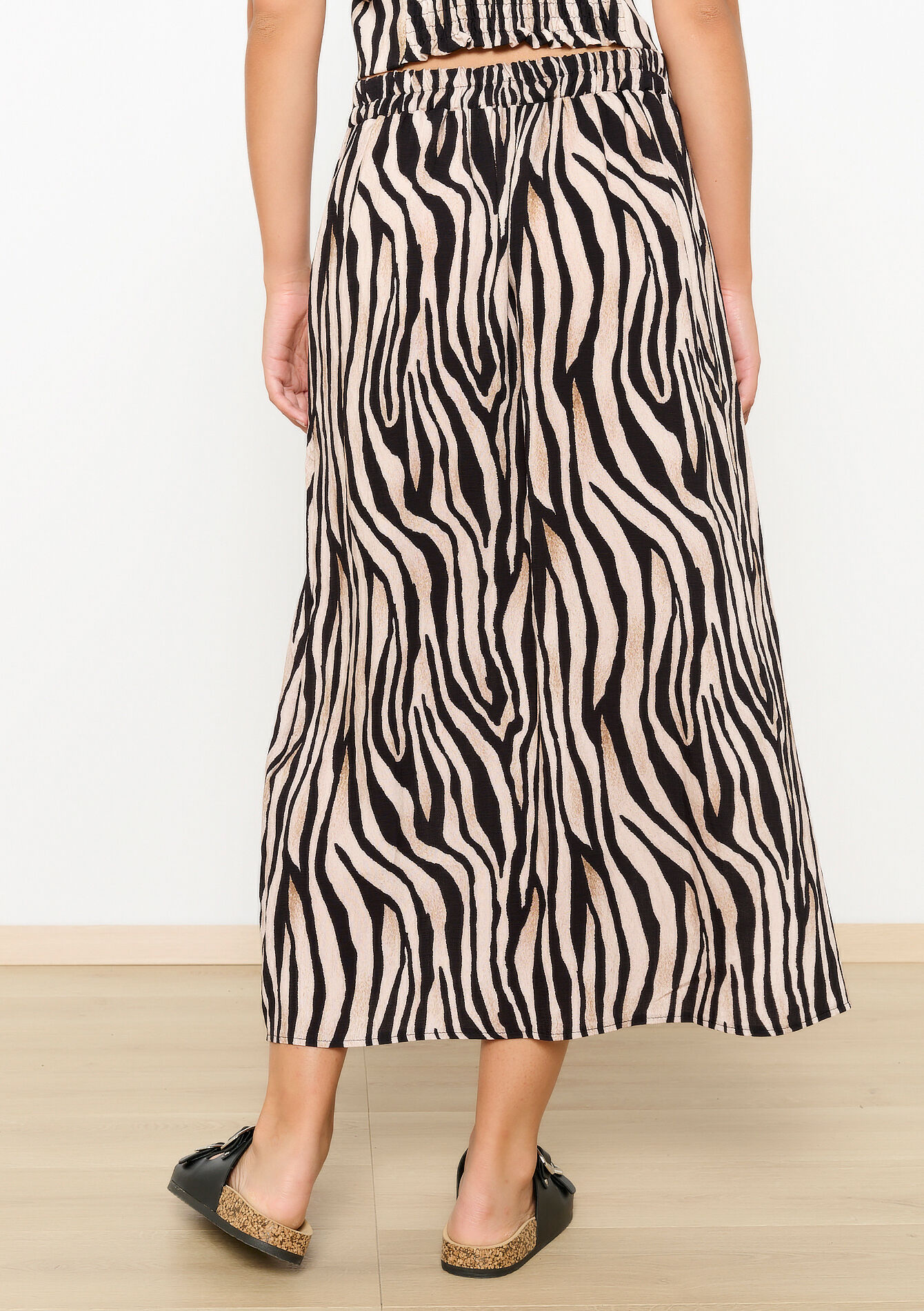 Jupe longue à imprimé zébré - BLACK - 07101272_1119