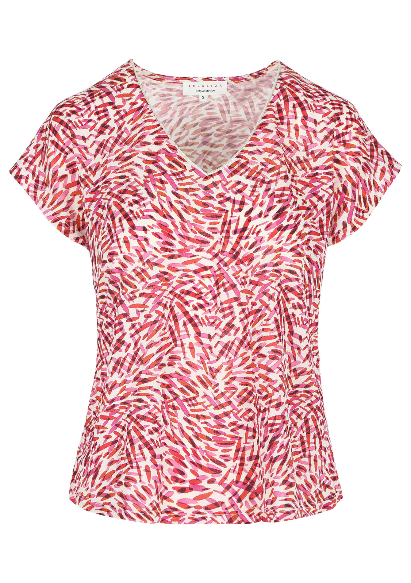 T-shirt with print, T-shirt with print - RED FRAMBOISE - 02301573_1496