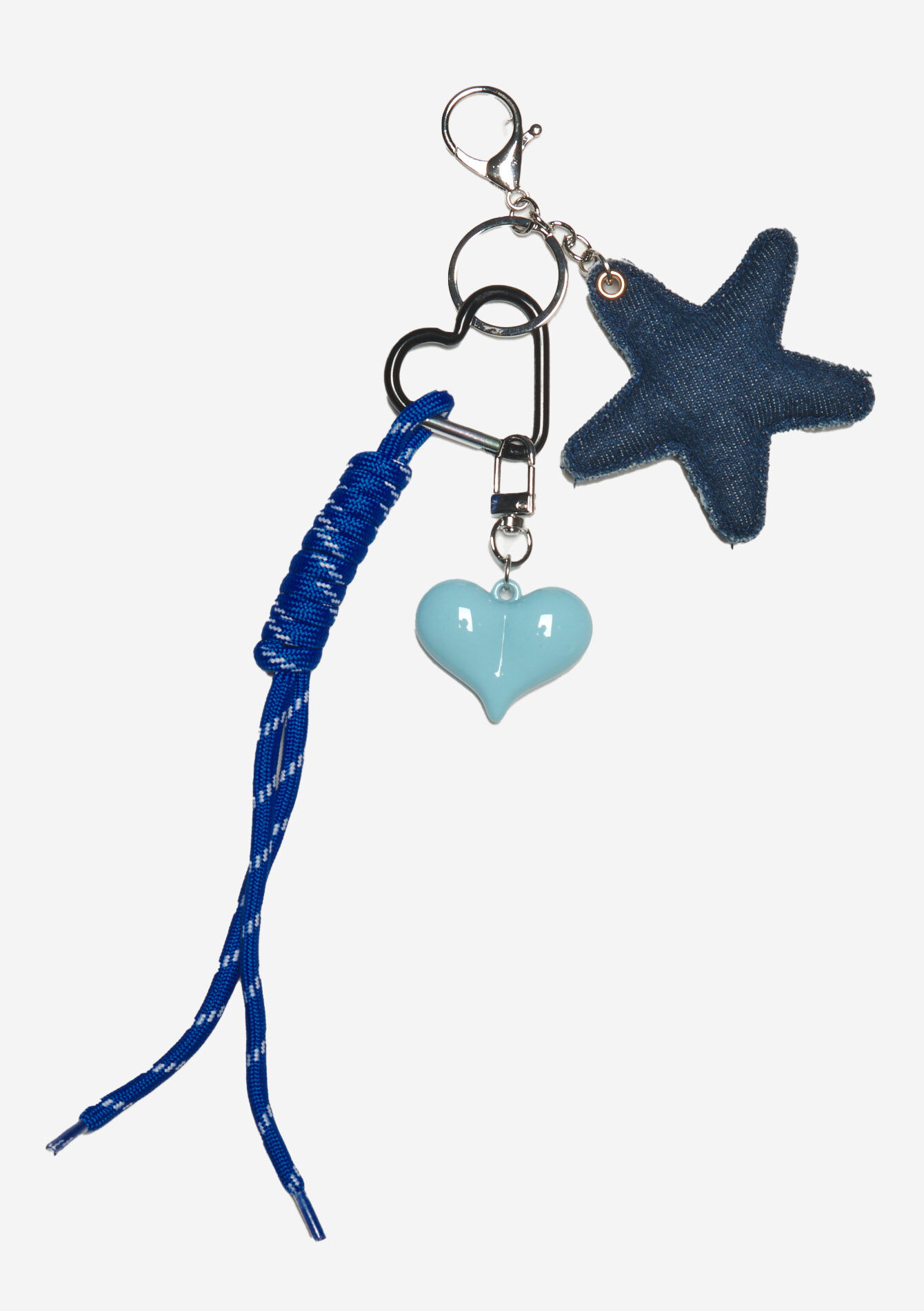 Star and heart keychain, , hi-res