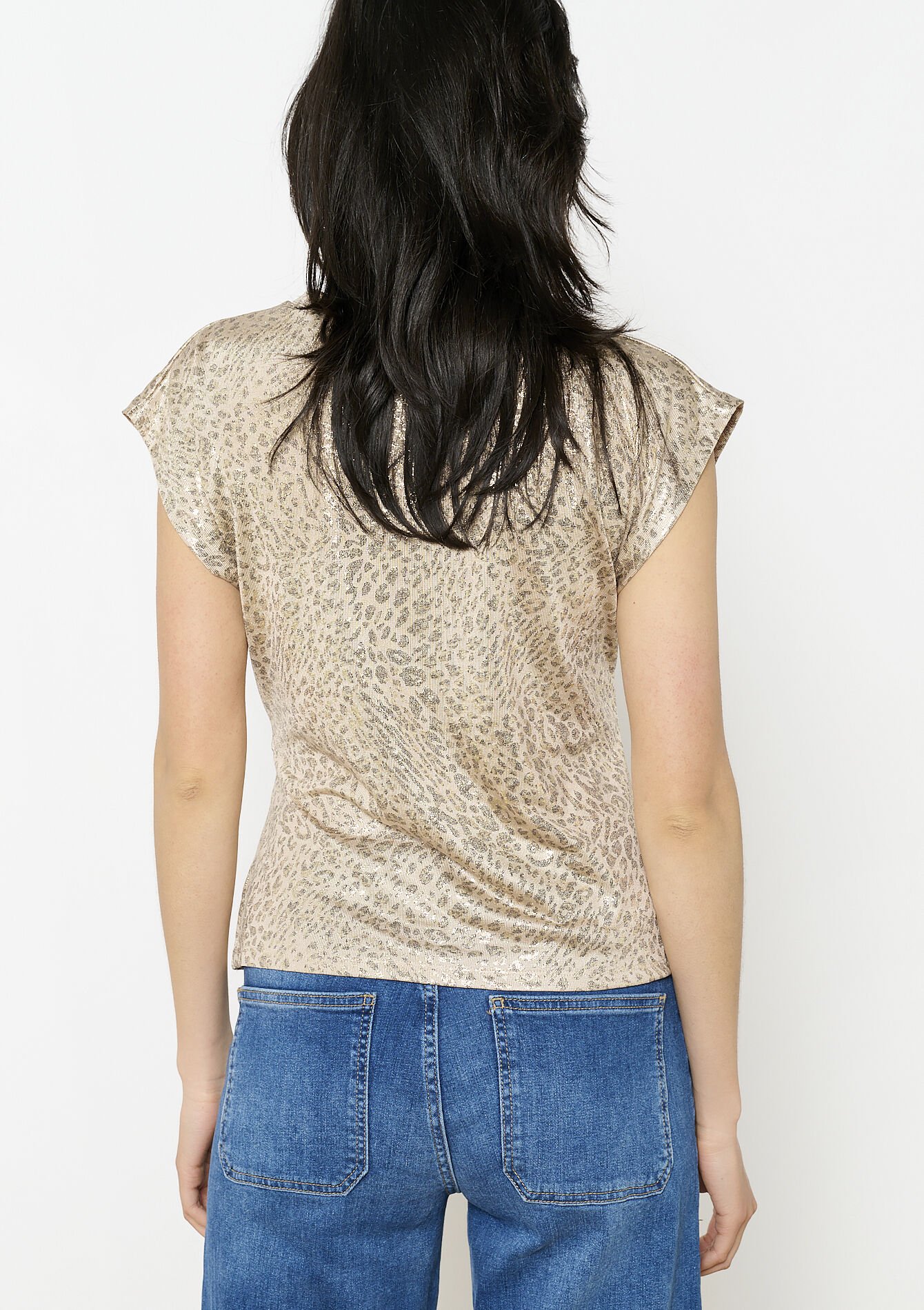 Shimmer tie waist top, Shimmer tie waist top - LIGHT TAUPE - 02301792_2572