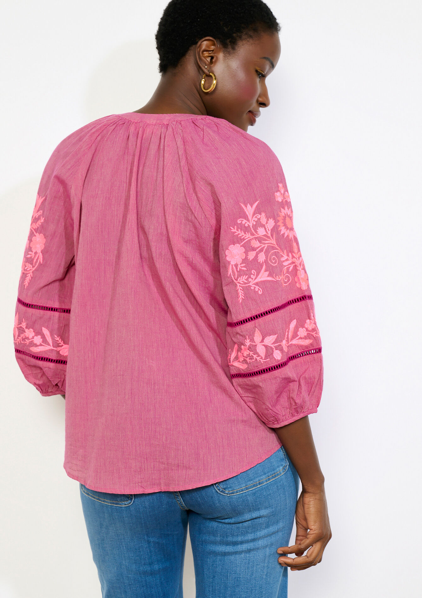 Chemise brodée romantique - VIOLINE - 05702949_2576