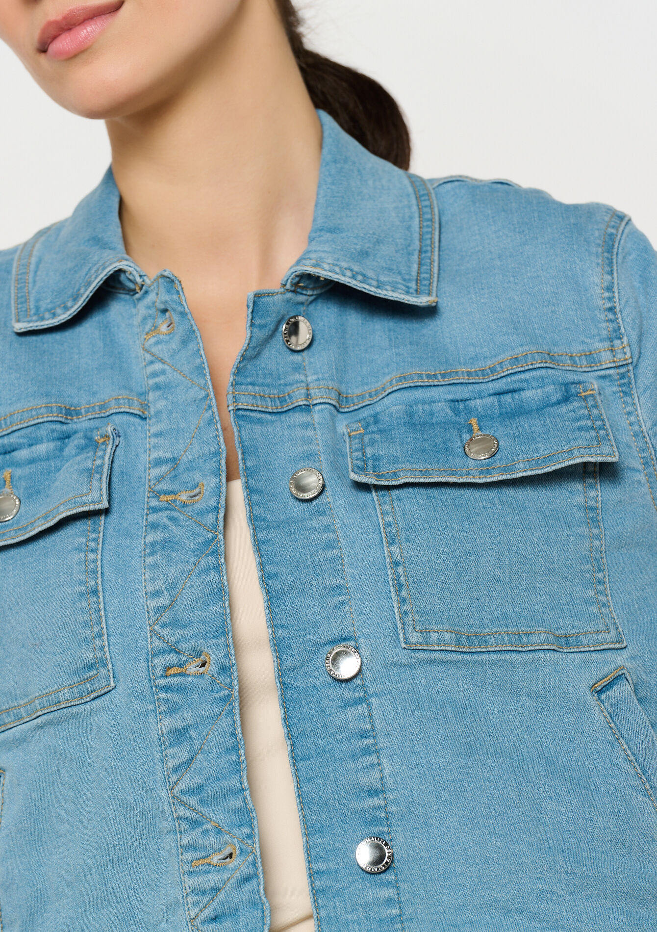 Denim jacket, Denim jacket - BLUE BLEACHED - 09100982_0502