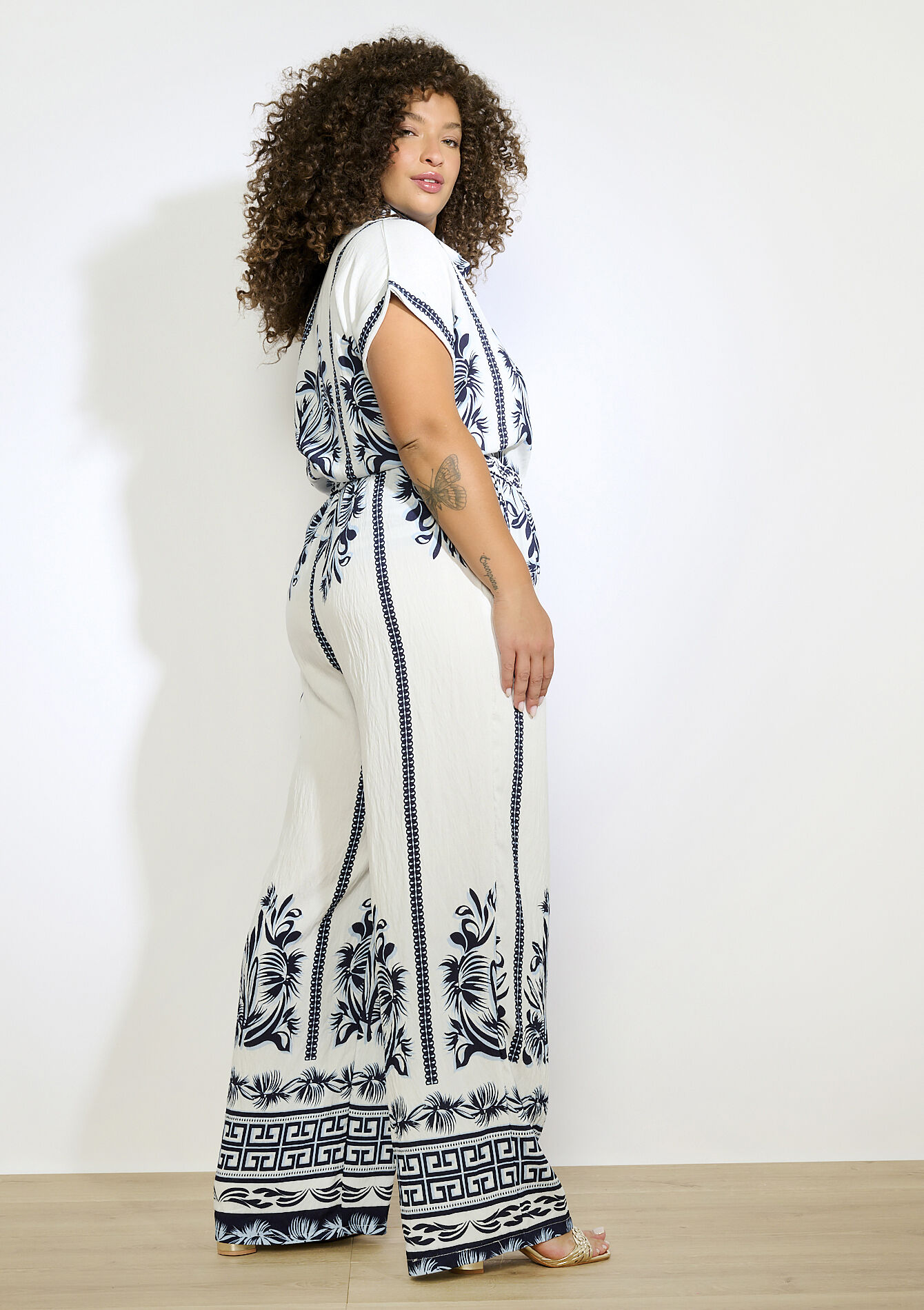 Pantalon large imprimé, Pantalon large imprimé - ELECTRIC BLUE - 06601000_1619