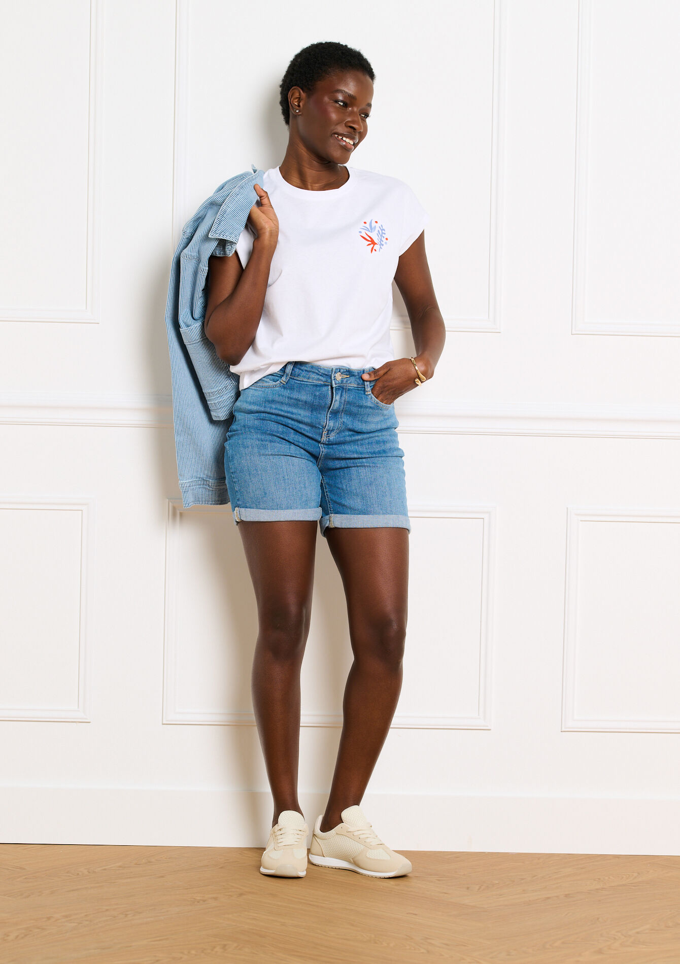 T-shirt met zomerprint, T-shirt met zomerprint - OPTICAL WHITE - 02301958_1019