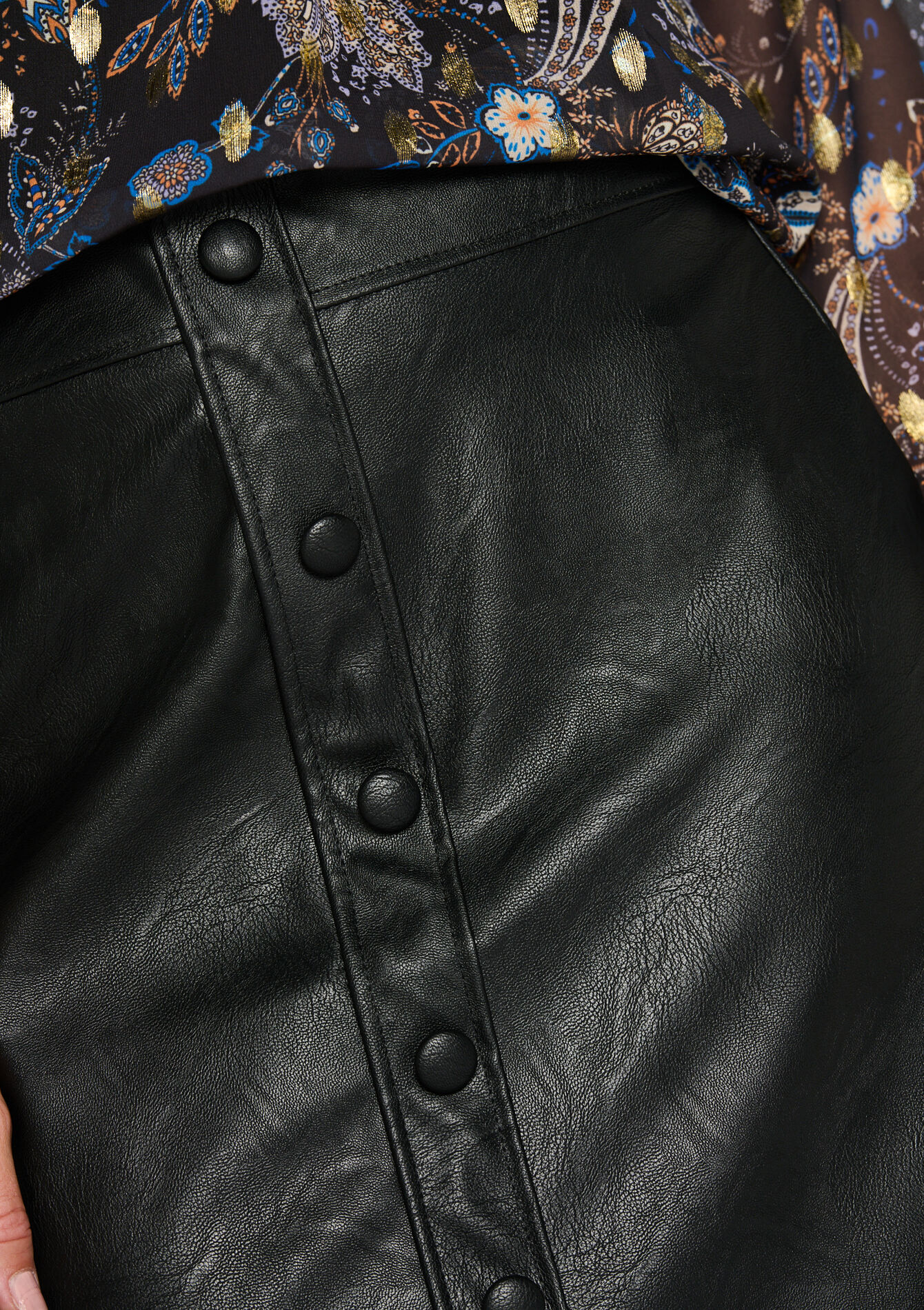 Jupe courte en similicuir, Jupe courte en similicuir - BLACK - 07101118_1119