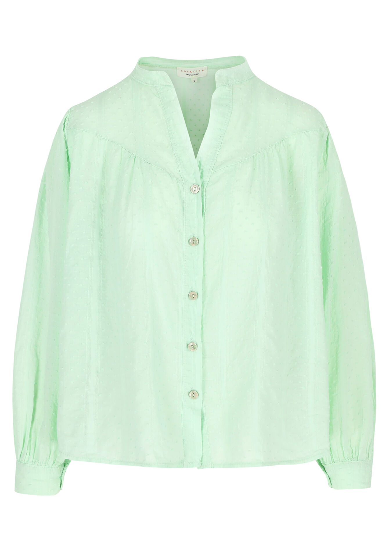 Chemise à plumetis, Chemise à plumetis - LIME - 05702484_4711