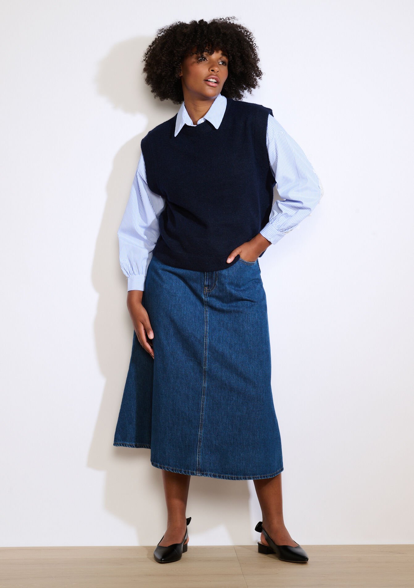 Sleeveless knit vest, Sleeveless knit vest - BEIGE CHINE - 04006912