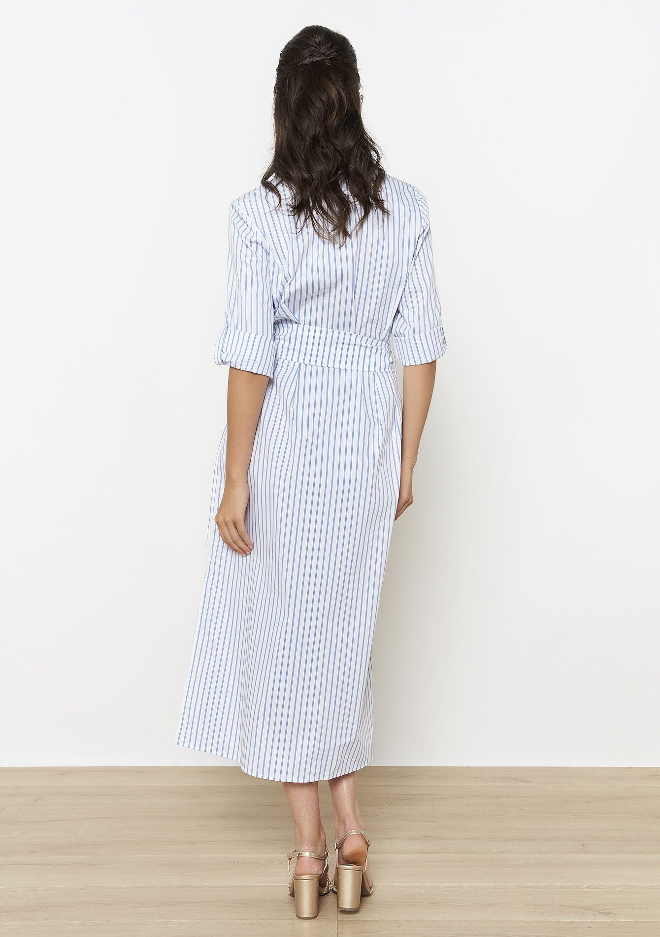 Overhemdjurk met ceintuur - OFFWHITE - 08104162_1001