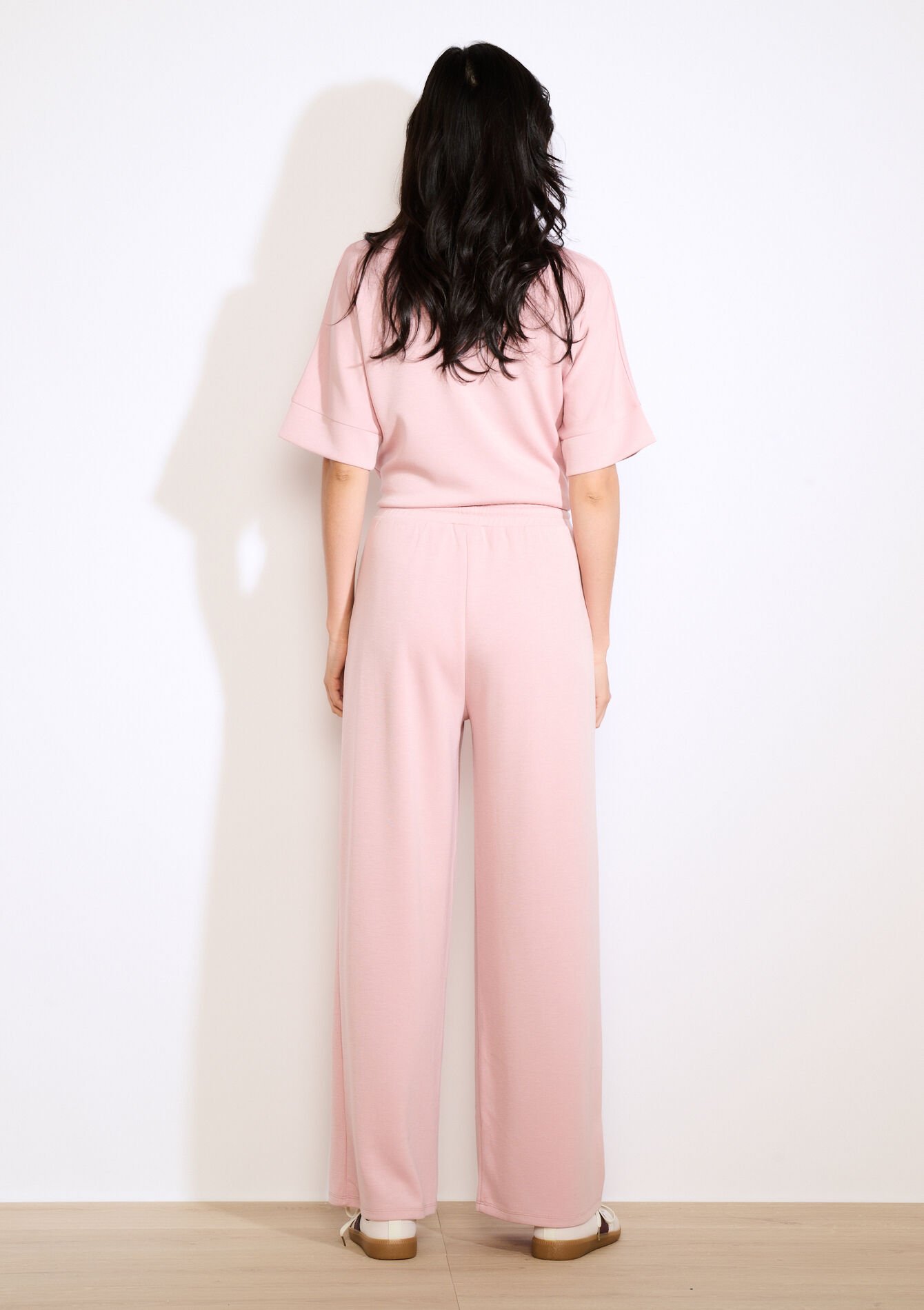 Wijde jersey broek, Wijde jersey broek - NUDE PINK - 15100384_1301