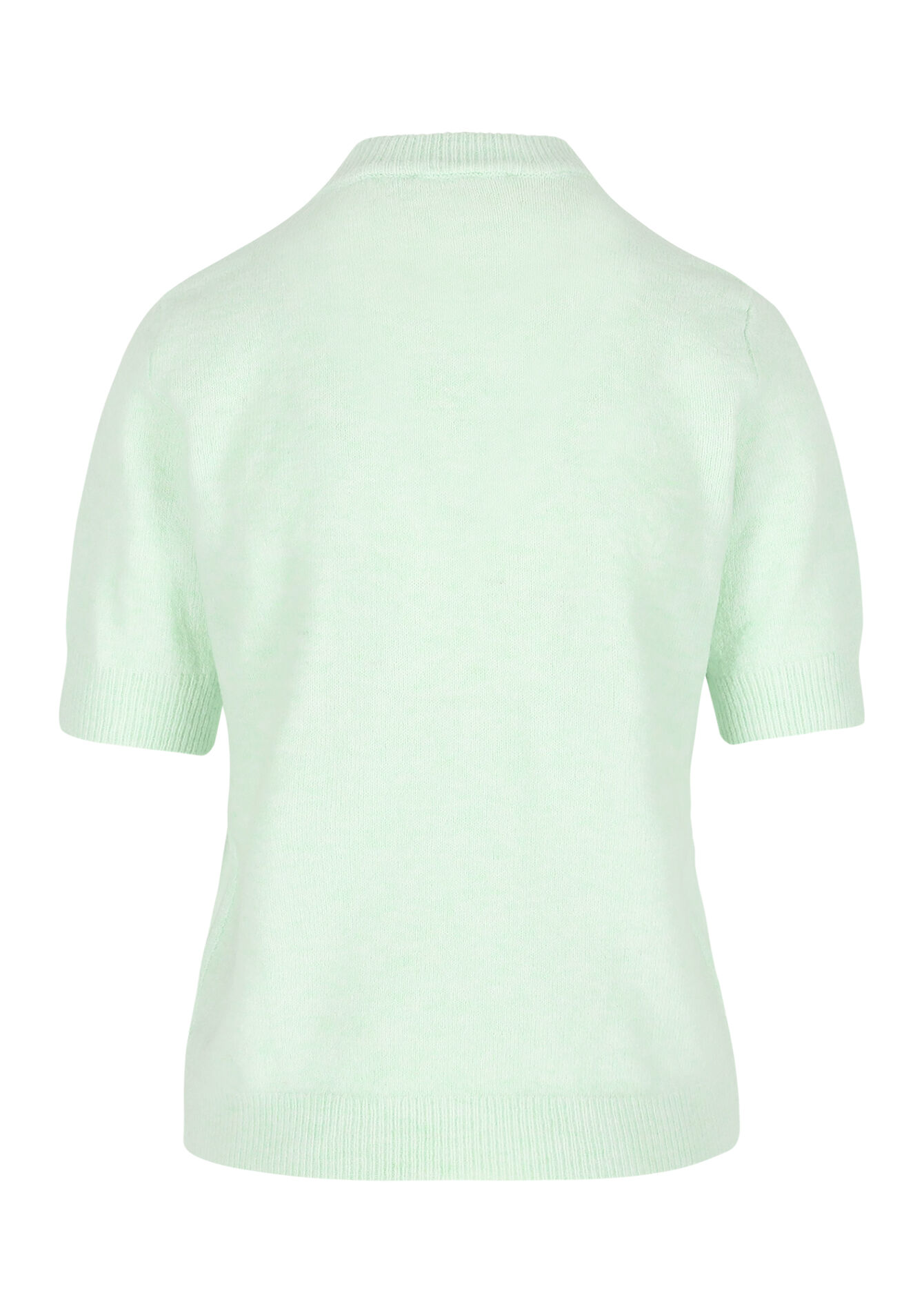 Zachte trui met korte mouwen - MINT GREEN - 04007031_1723