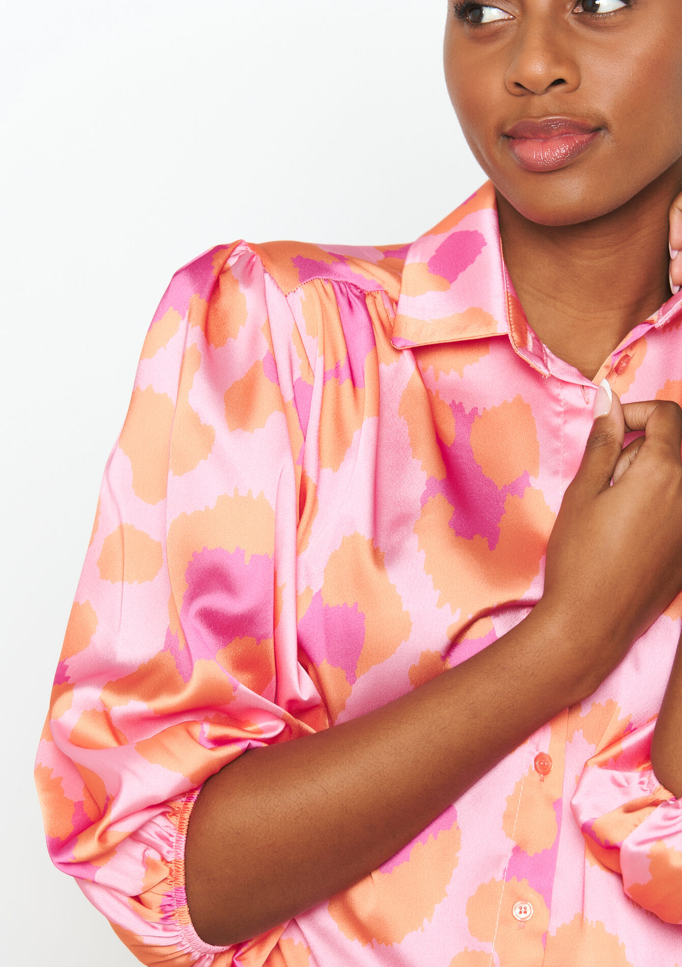 Satijnen hemd met print, Satijnen hemd met print - LIGHT PINK - 05702438_1303