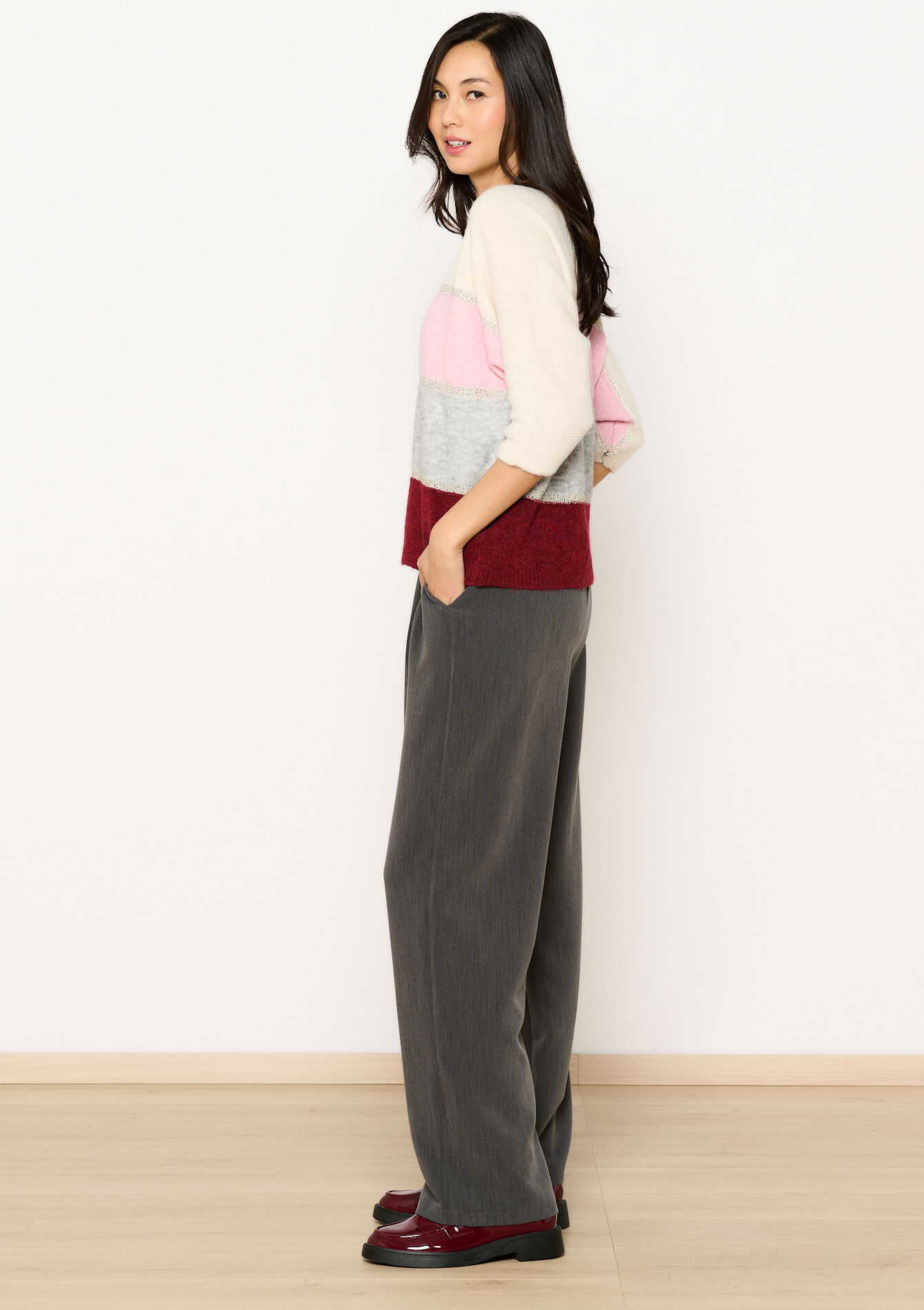 Trui met colourblock, Trui met colourblock - LT PINK - 04006679_2515