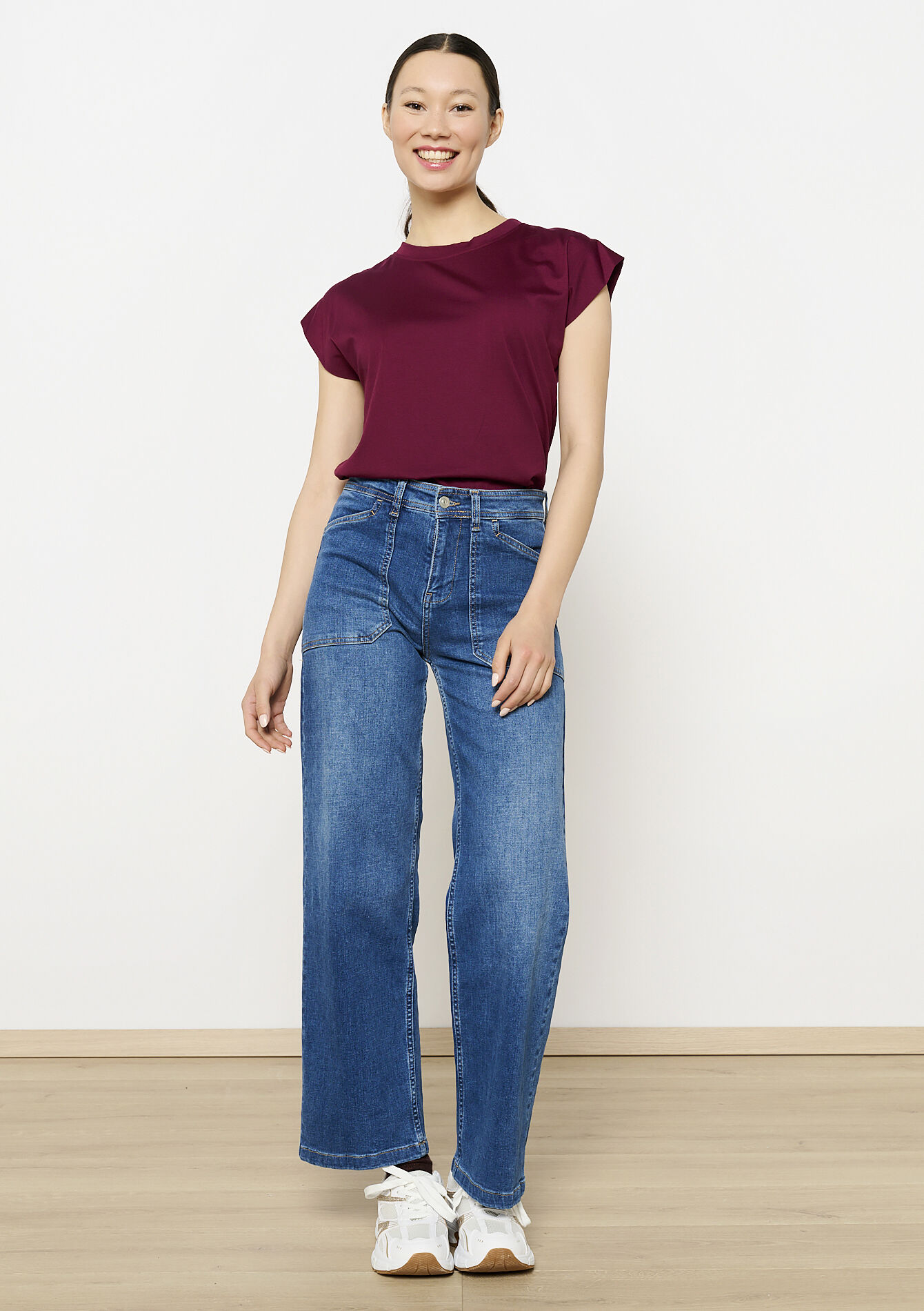 T-shirt met korte mouwen, T-shirt met korte mouwen - BORDEAU WINE - 02301715_1467