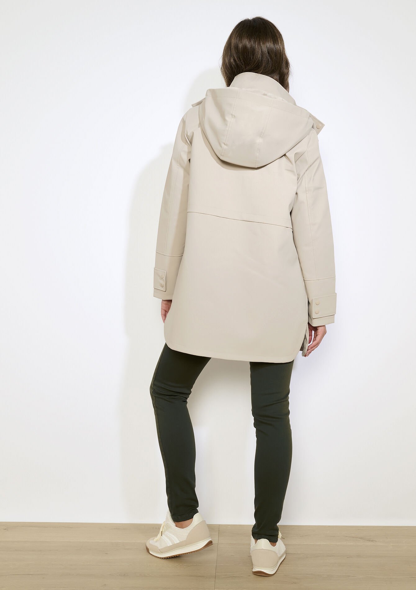 Gewatteerde regenparka, Gewatteerde regenparka - TAUPE - 23000741_1021