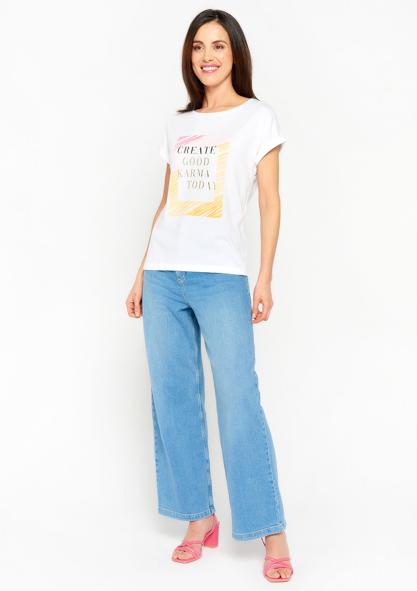 T-shirt with writing - OPTICAL WHITE - 02301311_1019